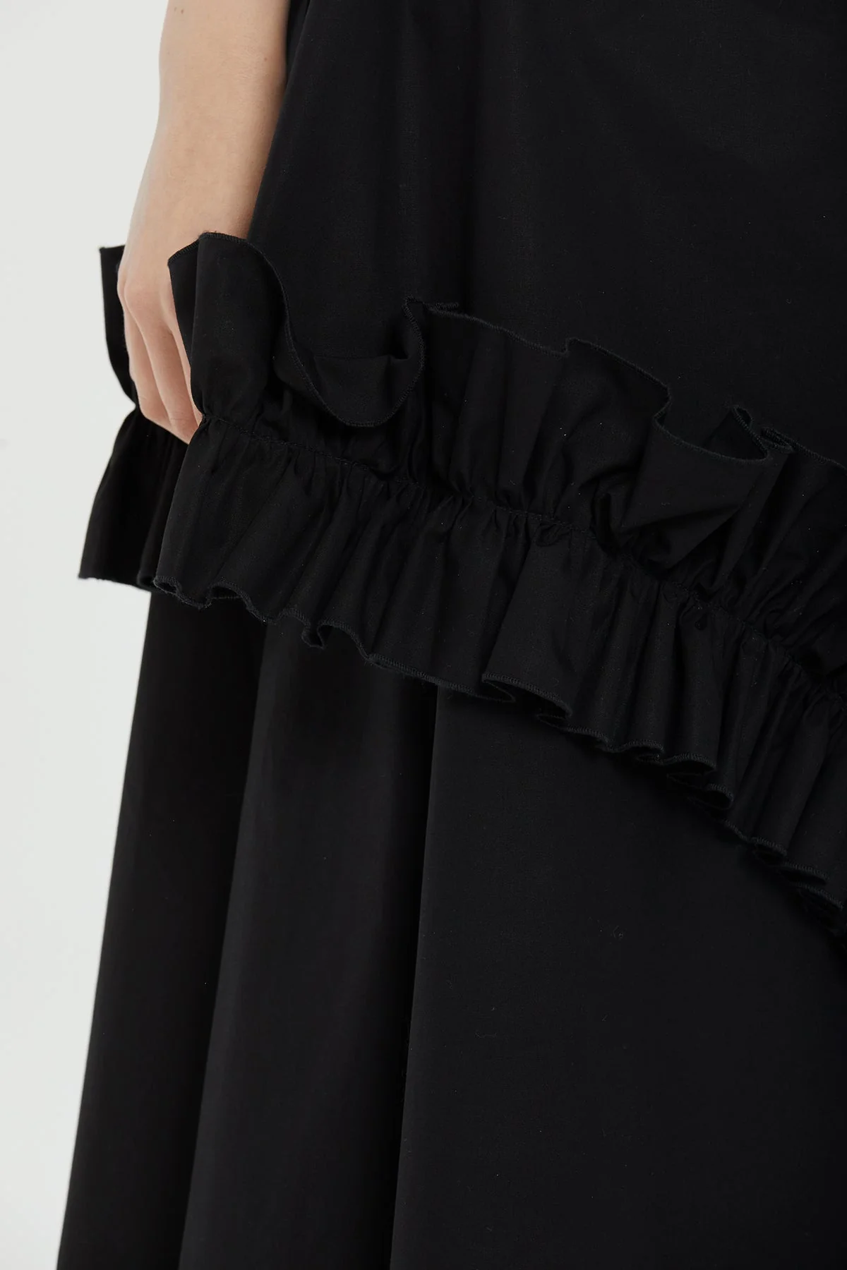 Asymmetric Ruffle Detail  Midi Skirt - Image 2