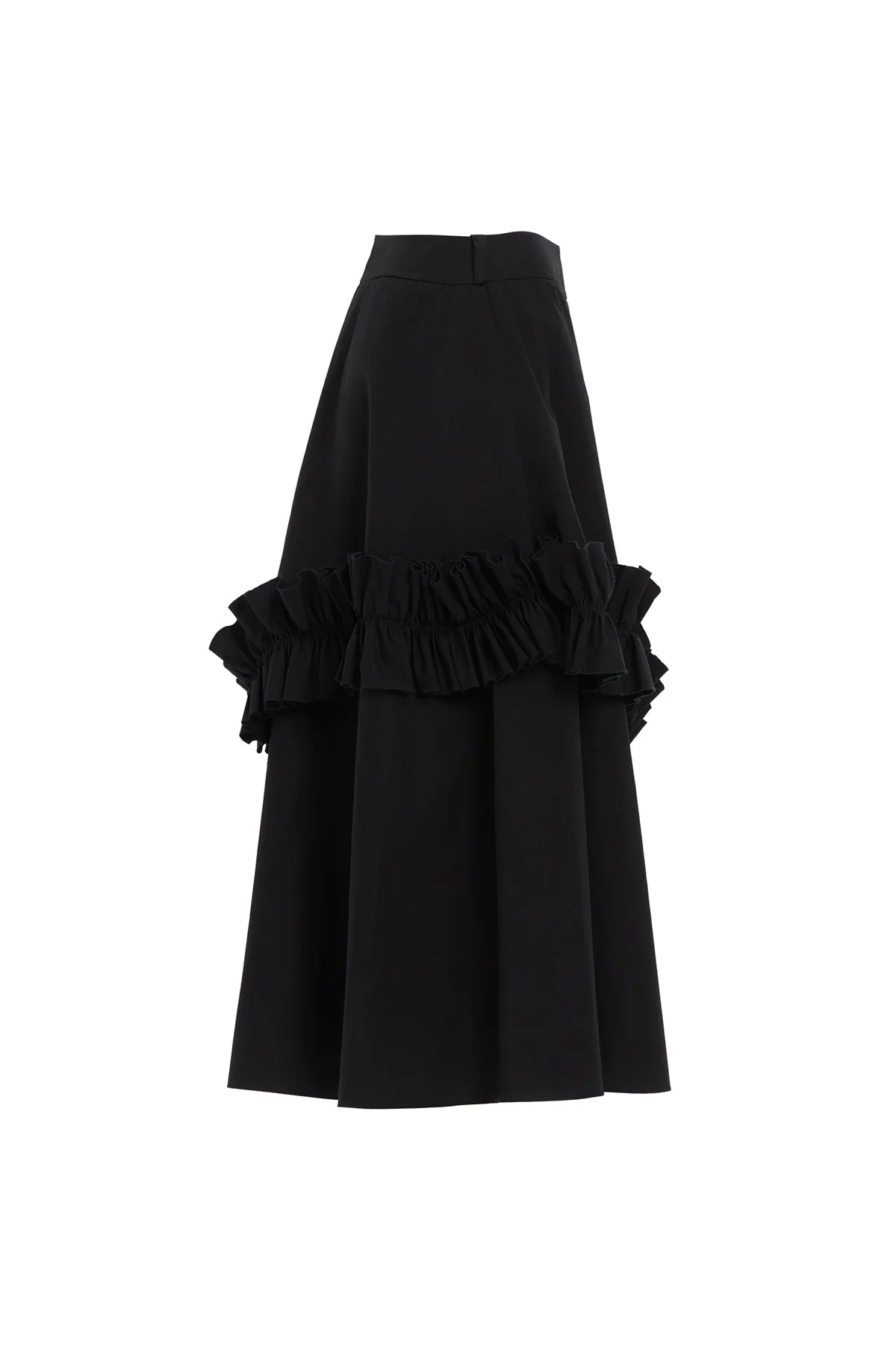 Asymmetric Ruffle Detail  Midi Skirt - Image 6