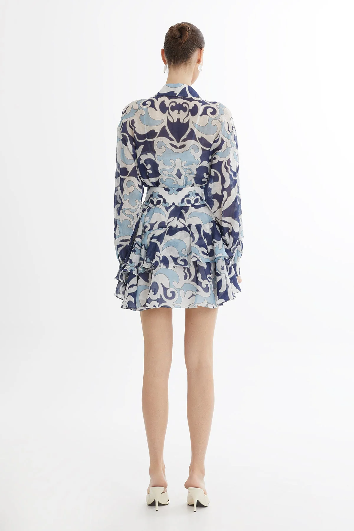 Asymmetric Ruffle Mini Dress - Image 5