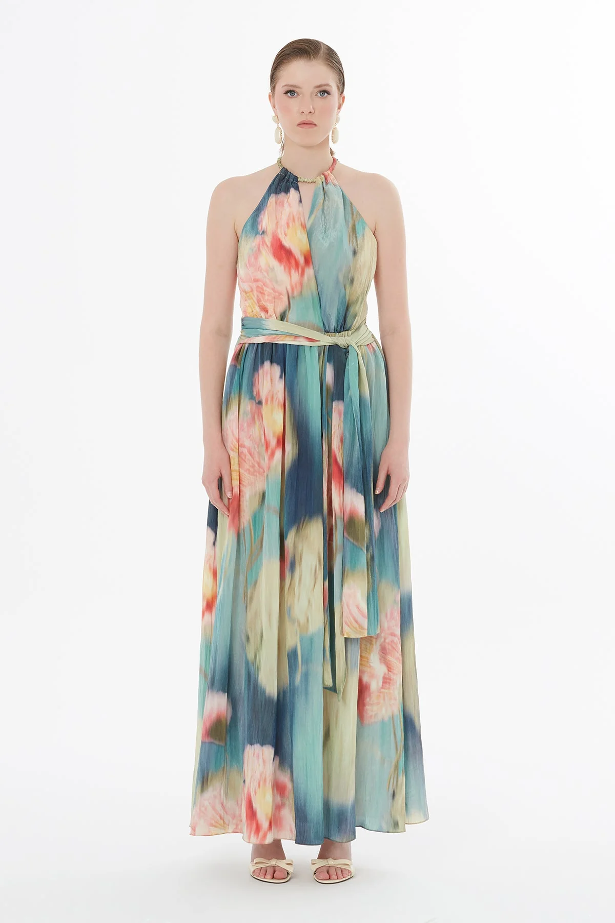 Beaded Tie Detail Dress - Image 4
