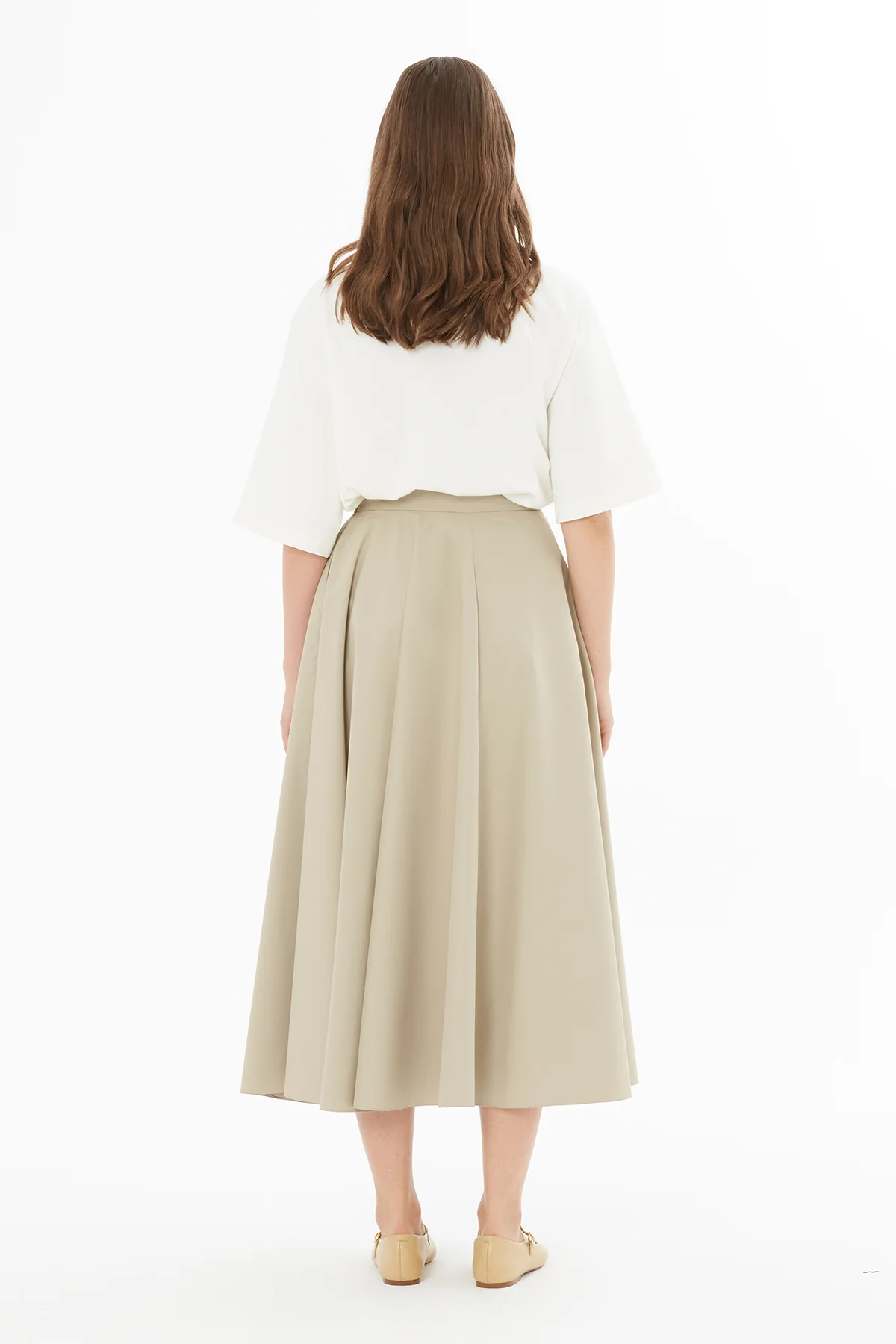 Asymmetric Skirt with Gathered Detail - Image 4
