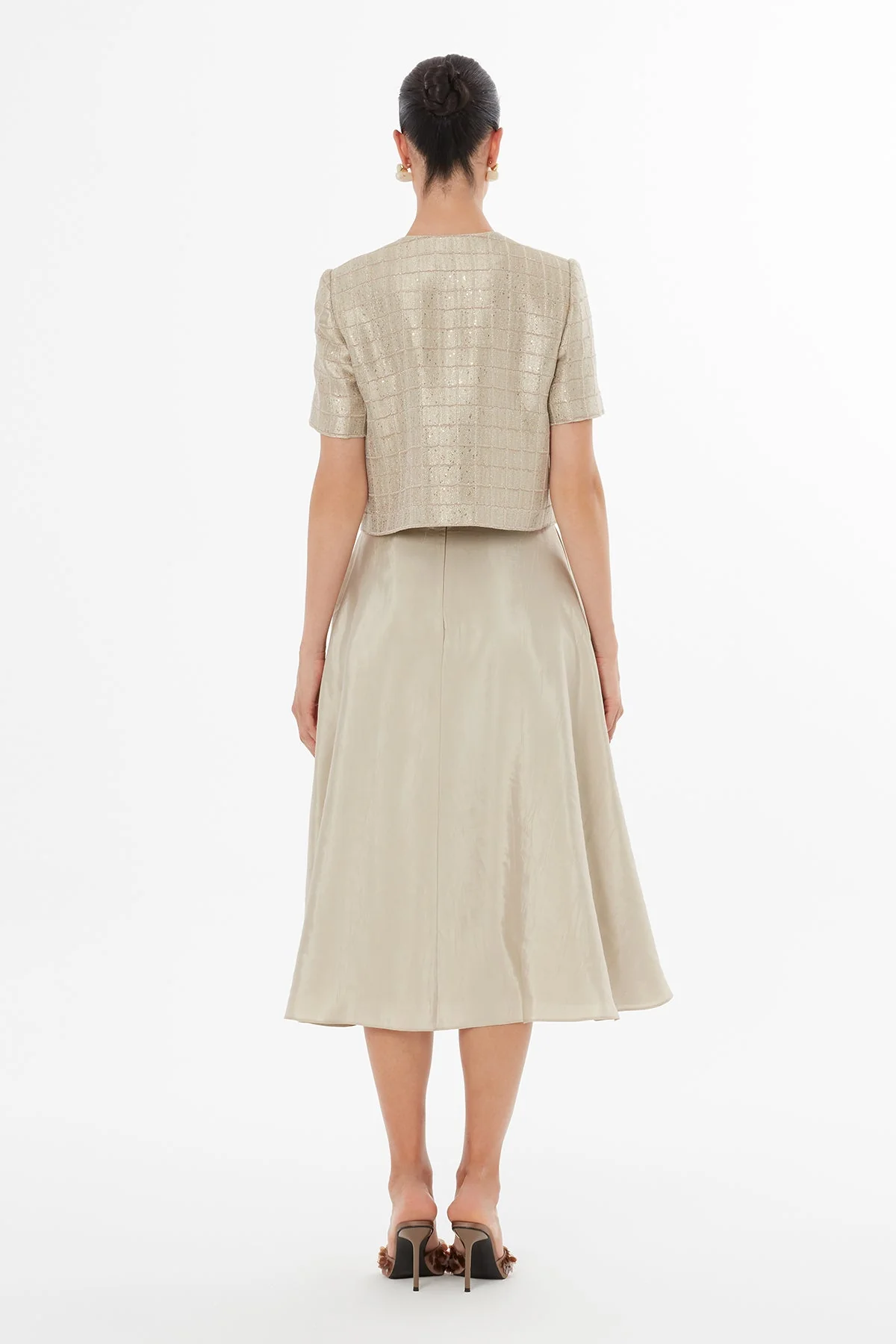 Beige Button-Closure Printed Jacket - Image 5