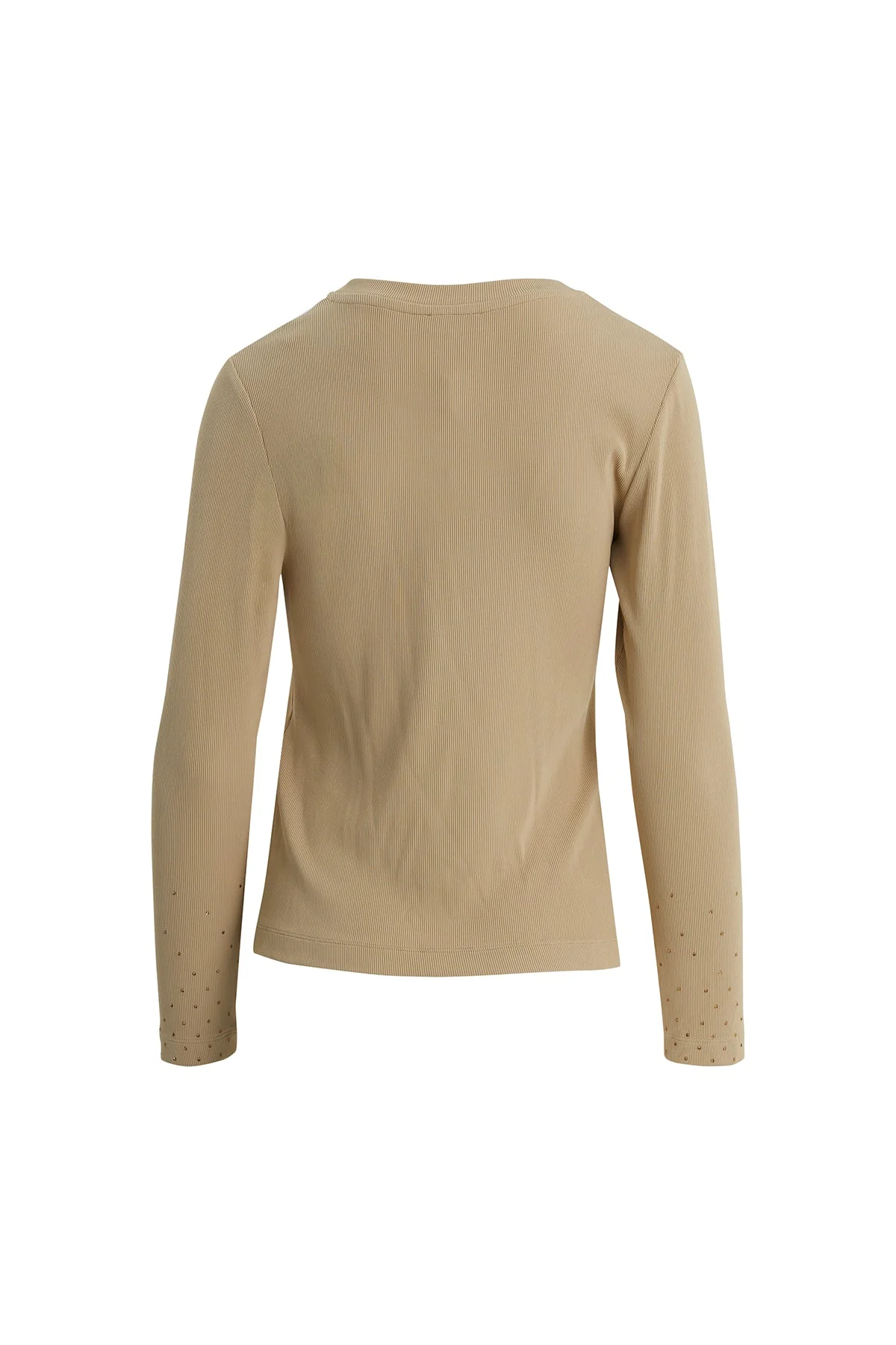 Beige Crystal Appliqué Detail Blouse - Image 3