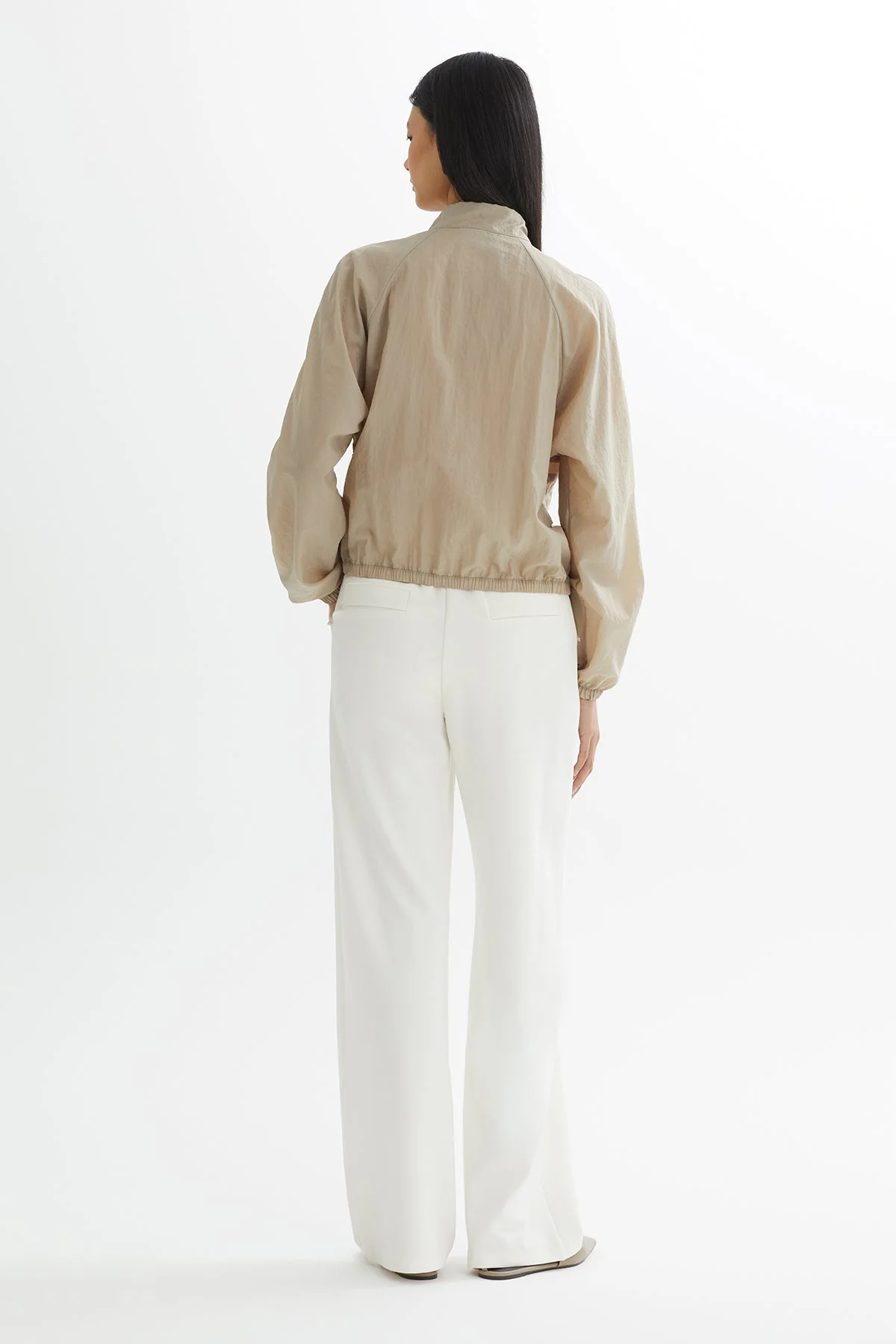 Beige Embroidered Blazer Sweat Set - Image 5