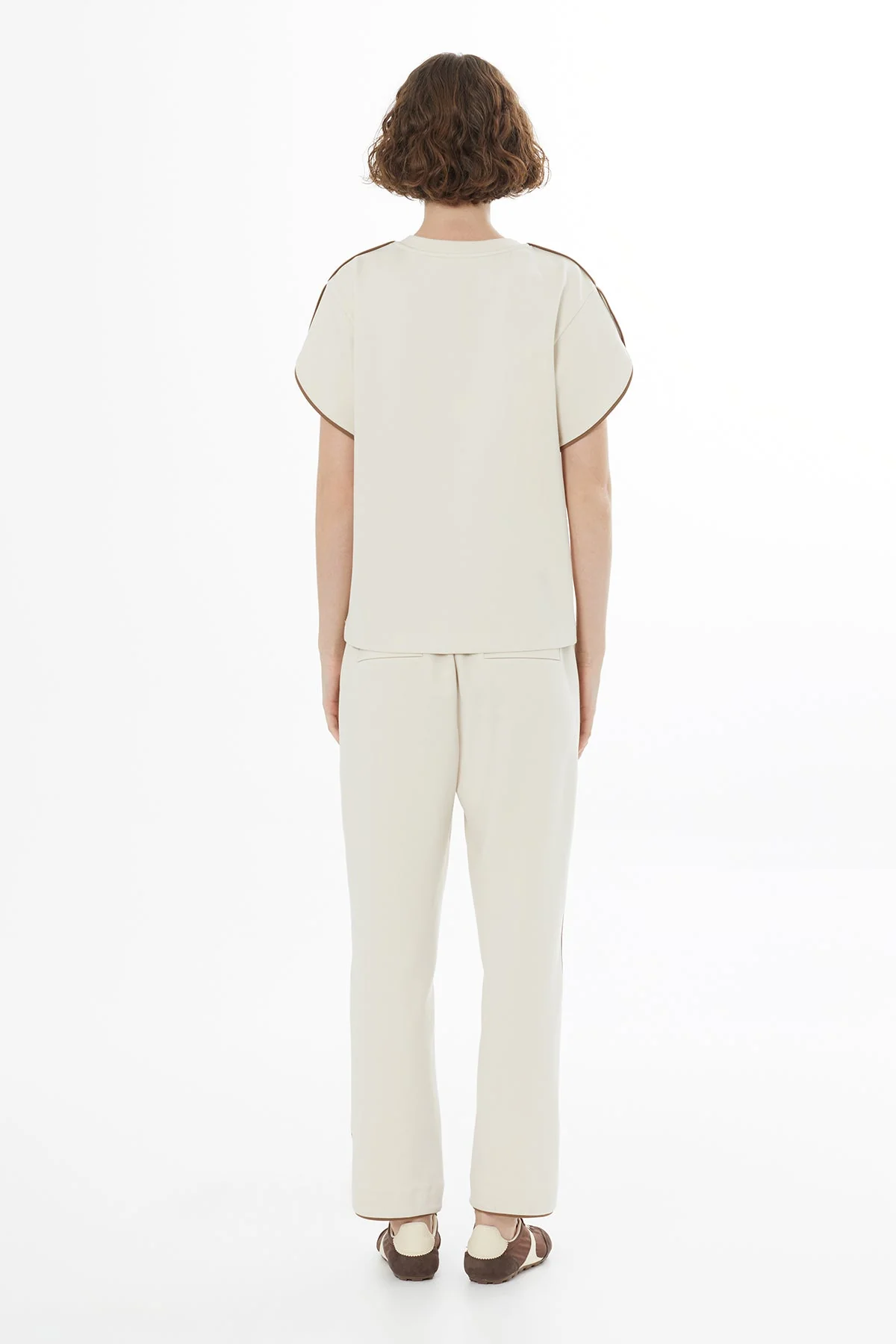 Beige Embroidered Detail T-Shirt - Image 5