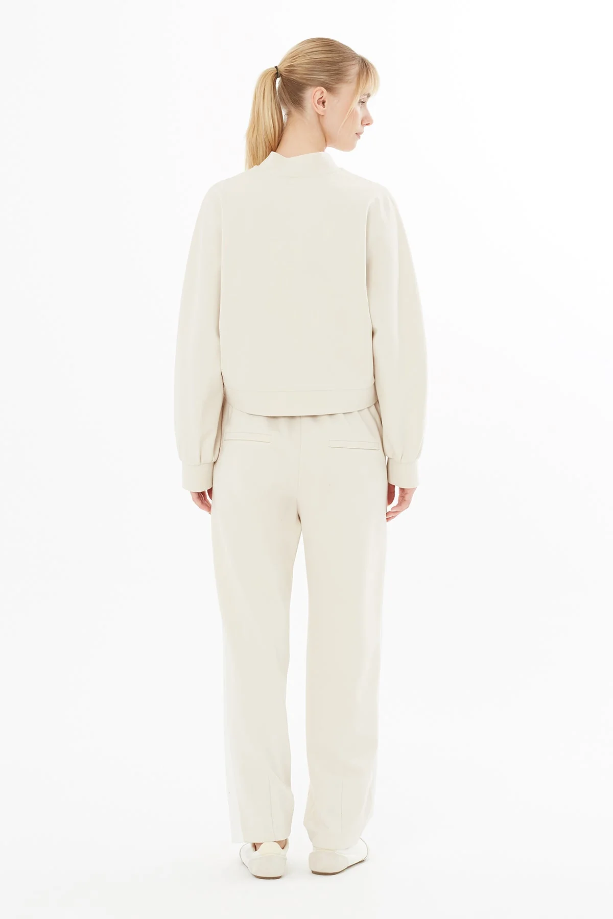 Beige Jacket with Logo Print - Image 4