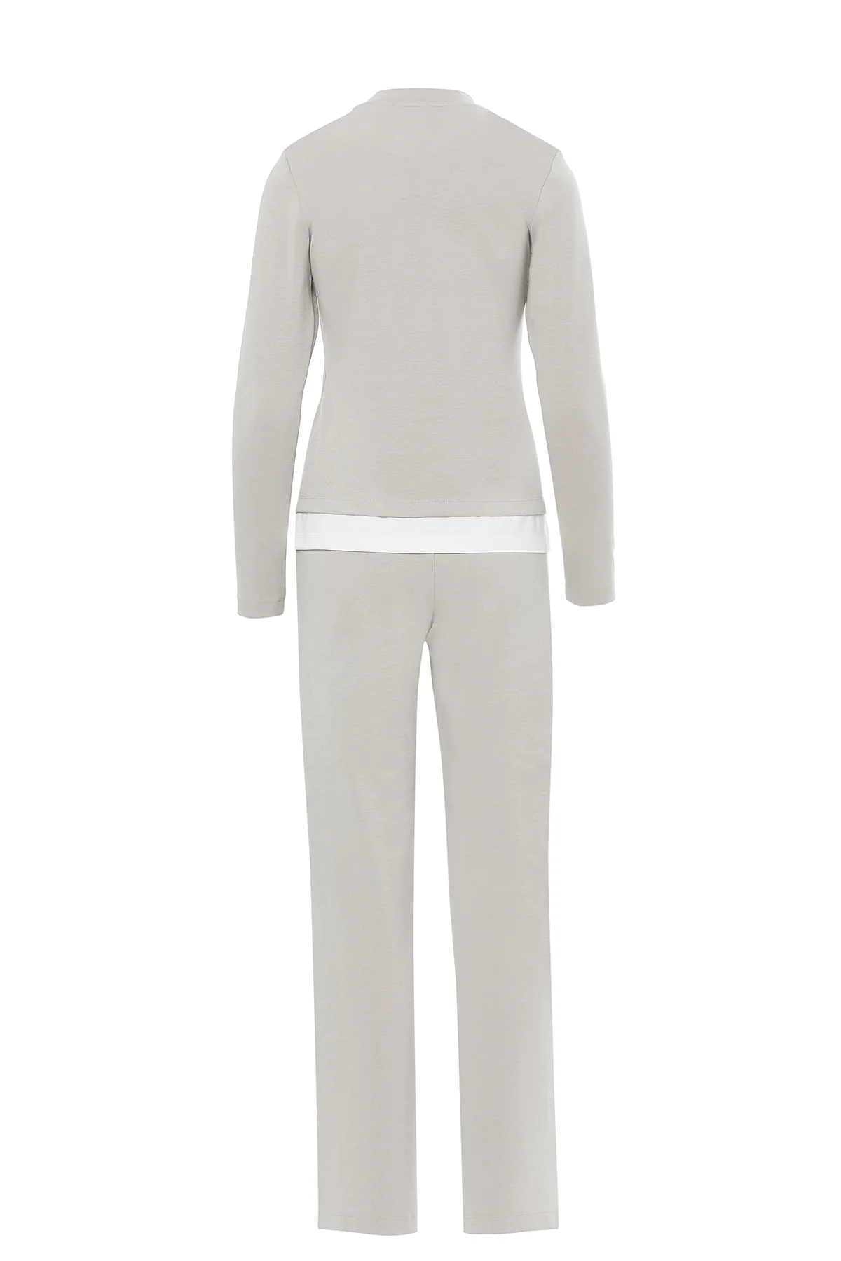 Beige Tracksuit Set with Elastic Waistband - Image 3