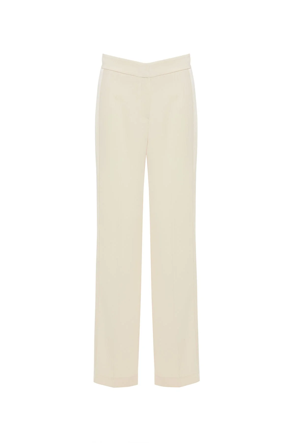 Beige Trousers with Bright Detail