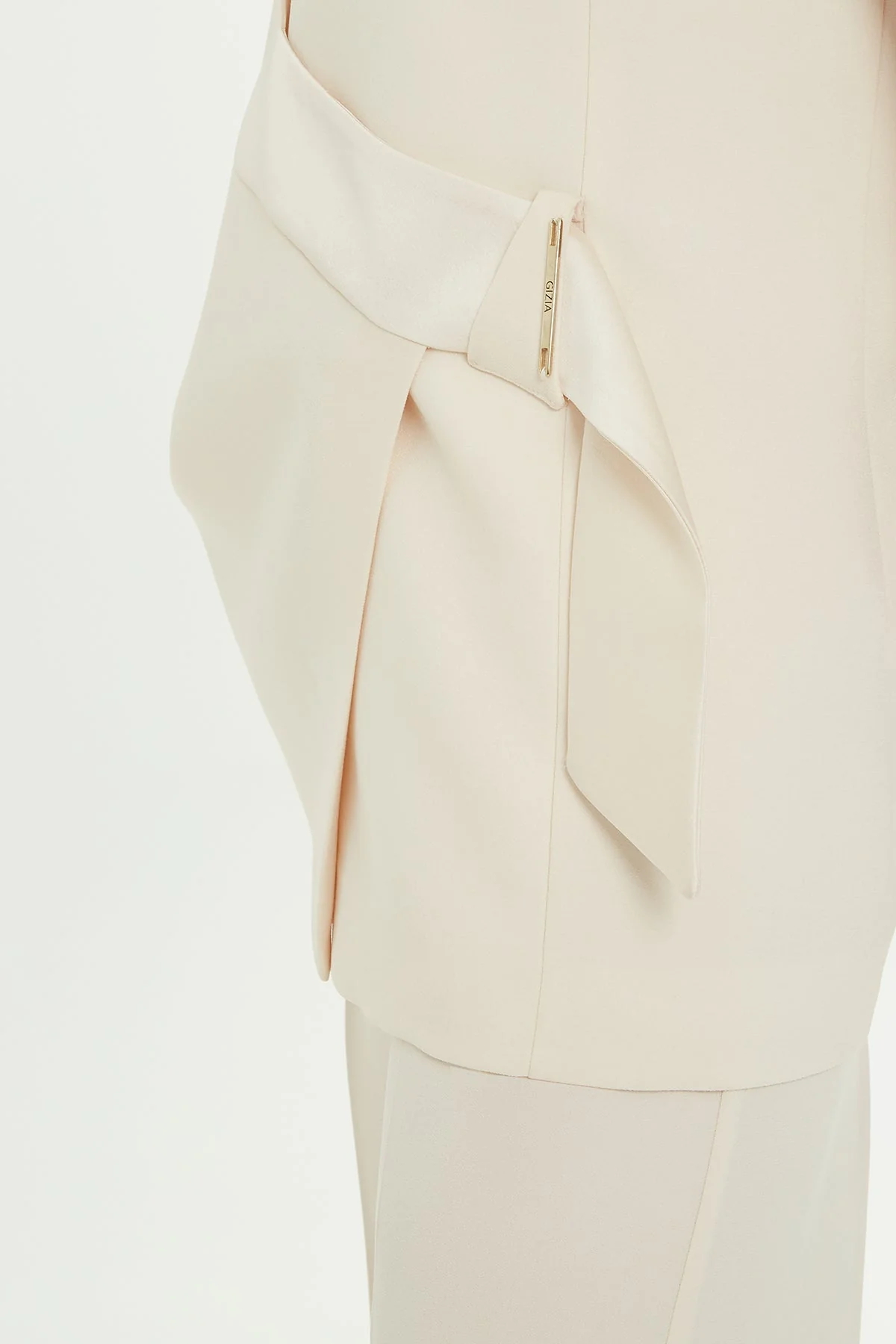 Beige V-Neck Lined Vest - Image 2