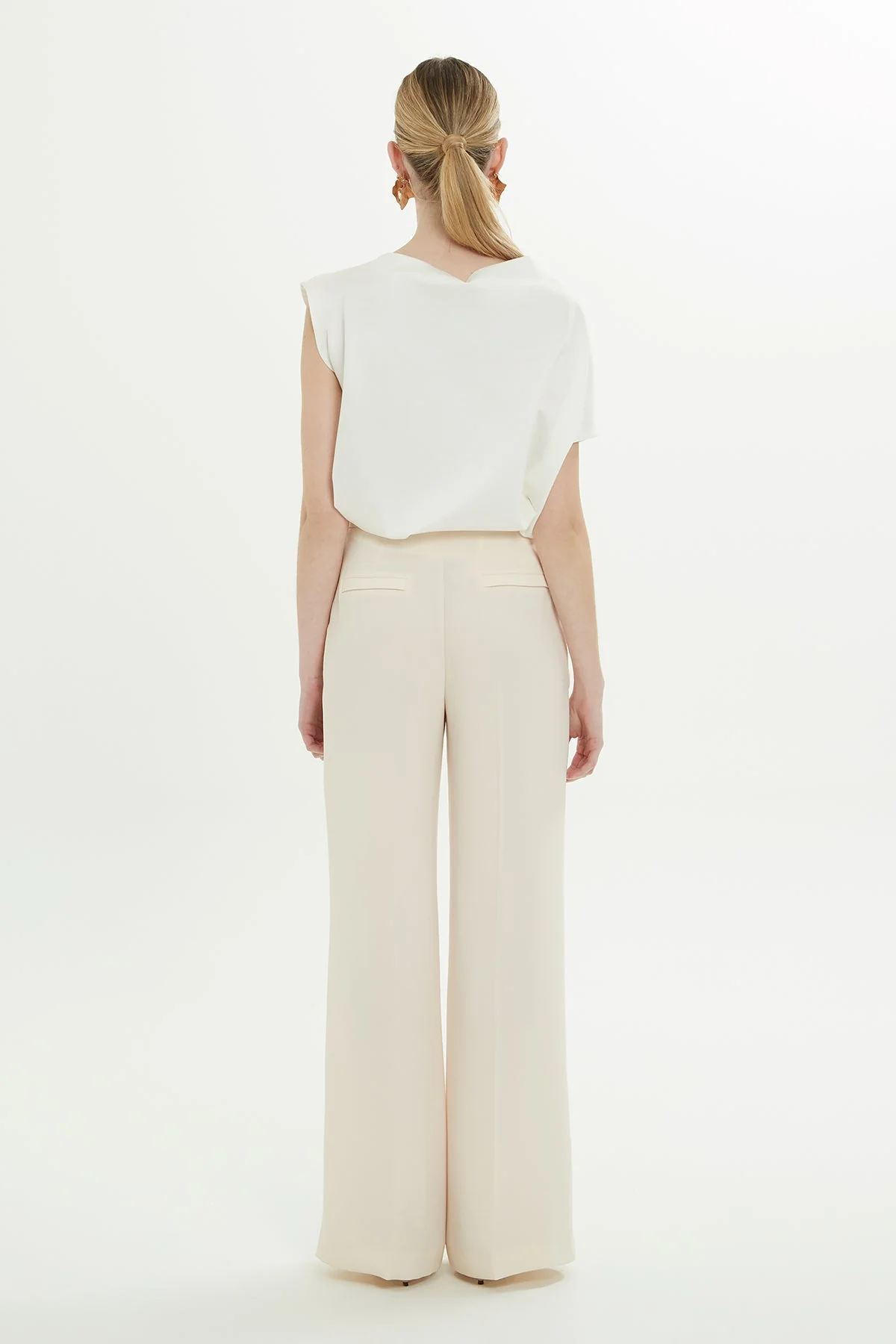 Beige Wide-Leg Pants - Image 3