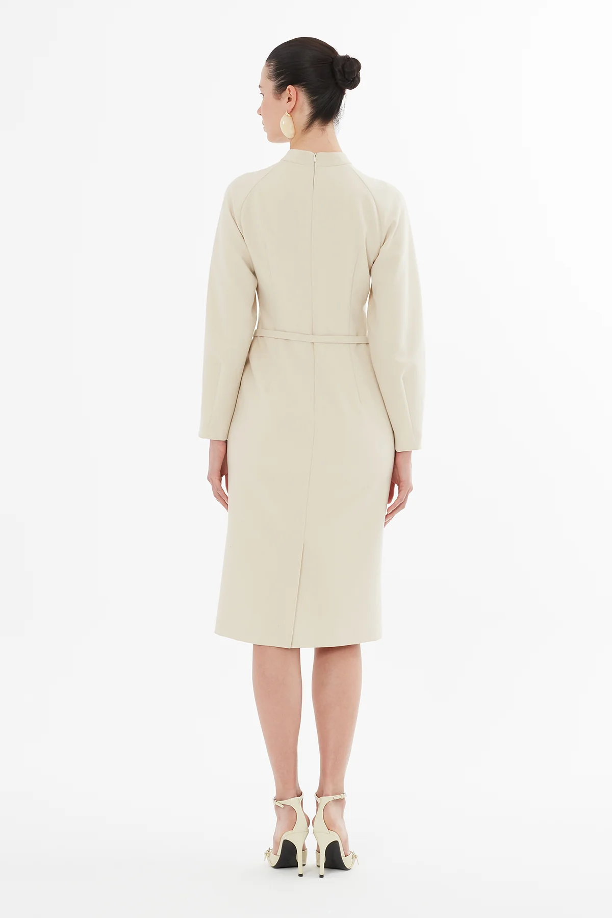Midi Dress with Bolero Look and Belt - Image 4