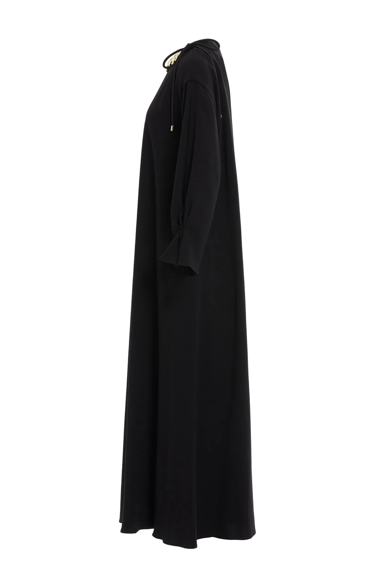 Black Accessory-Detail Midi Dress - Image 2