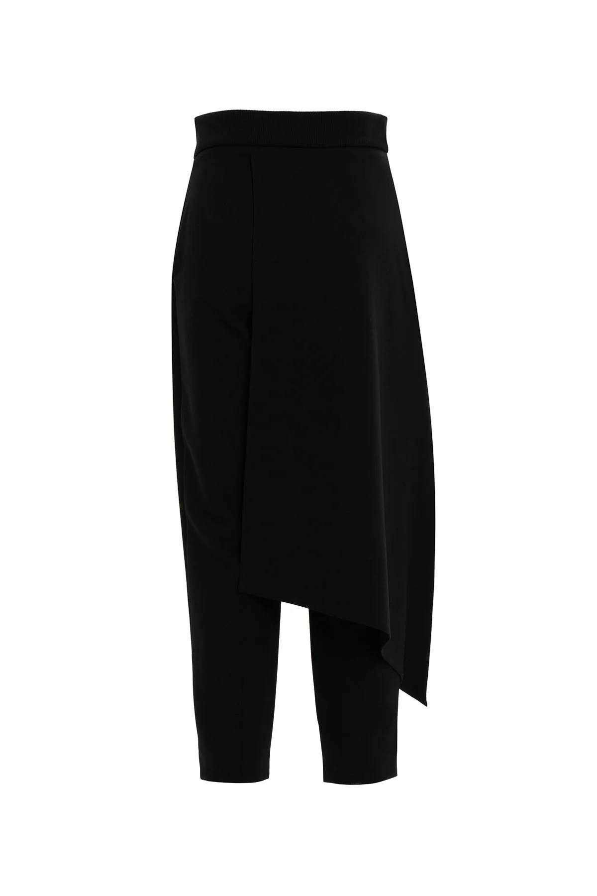 Black Asymmetric Detail Pants - Image 3