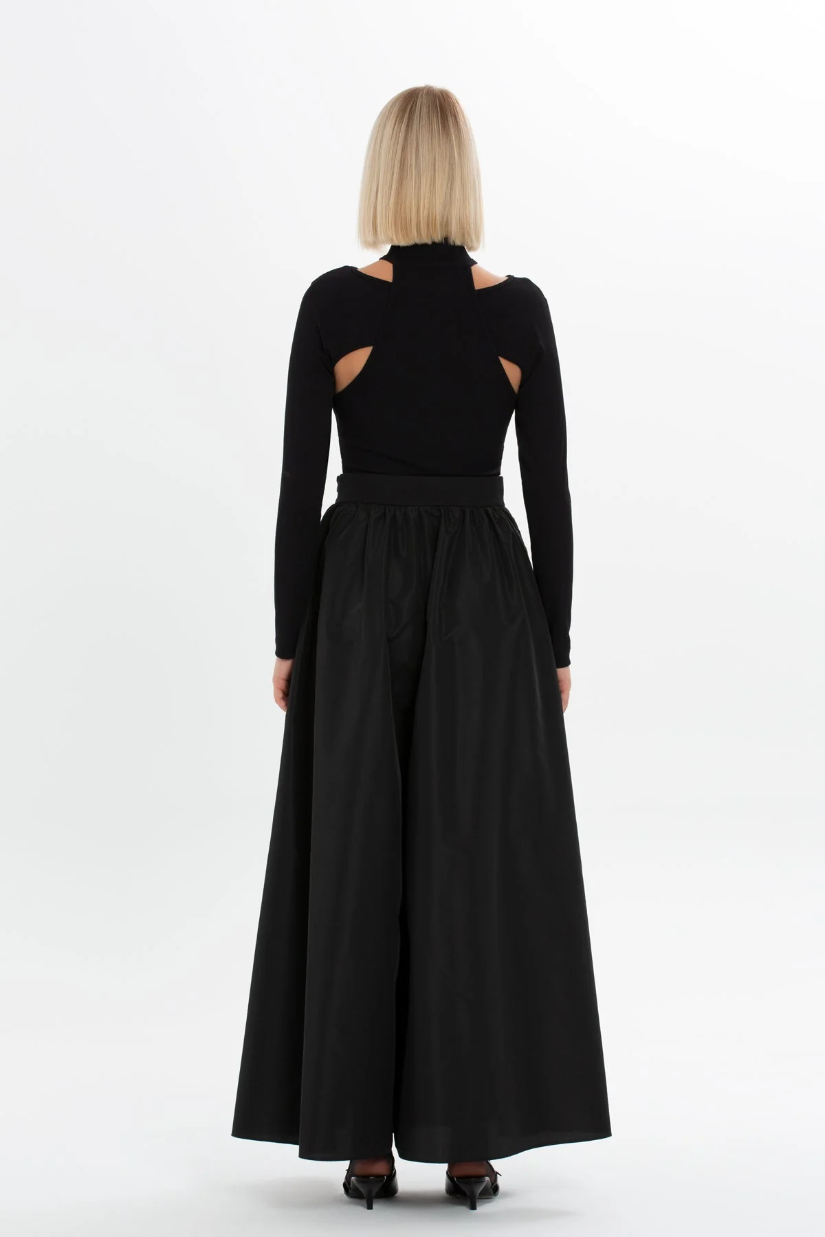 Black Belted Culotte Skirt - Image 4