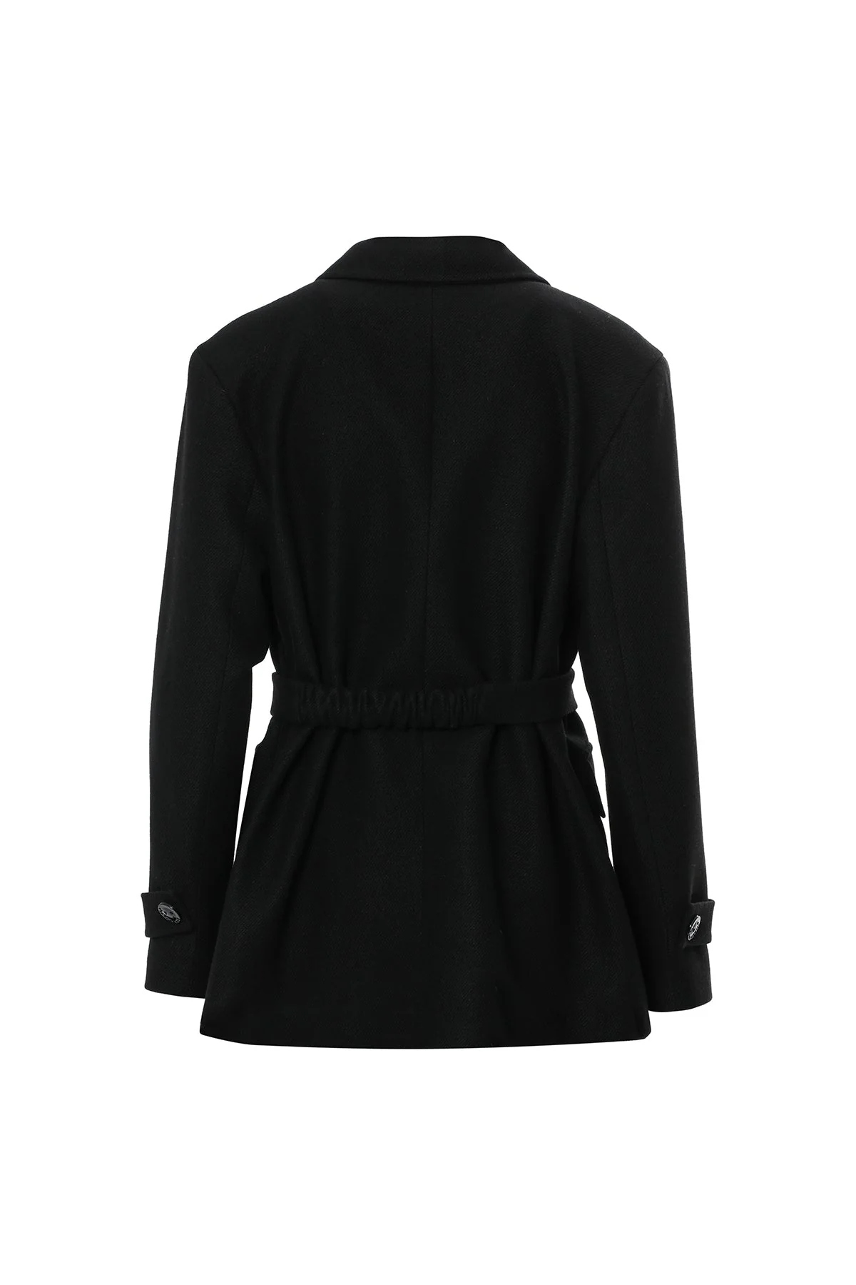 Black Belted Double-Breasted Jacket - Image 3