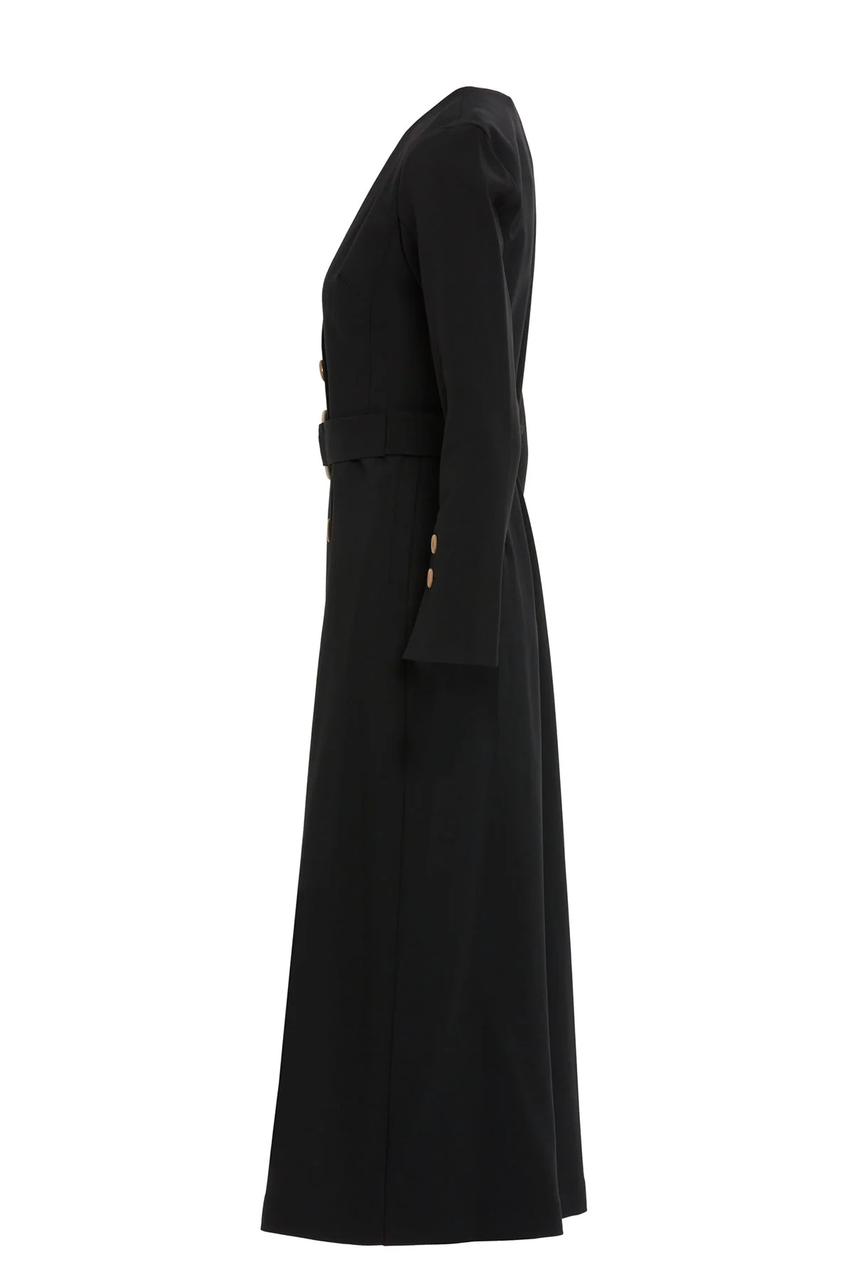 Black Belted Midi Dress - Image 3