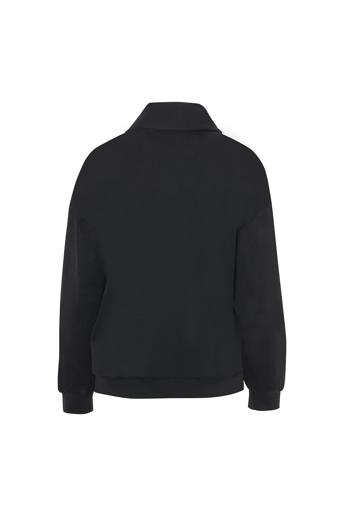Black Blouse with Front Tie Detail - Image 3