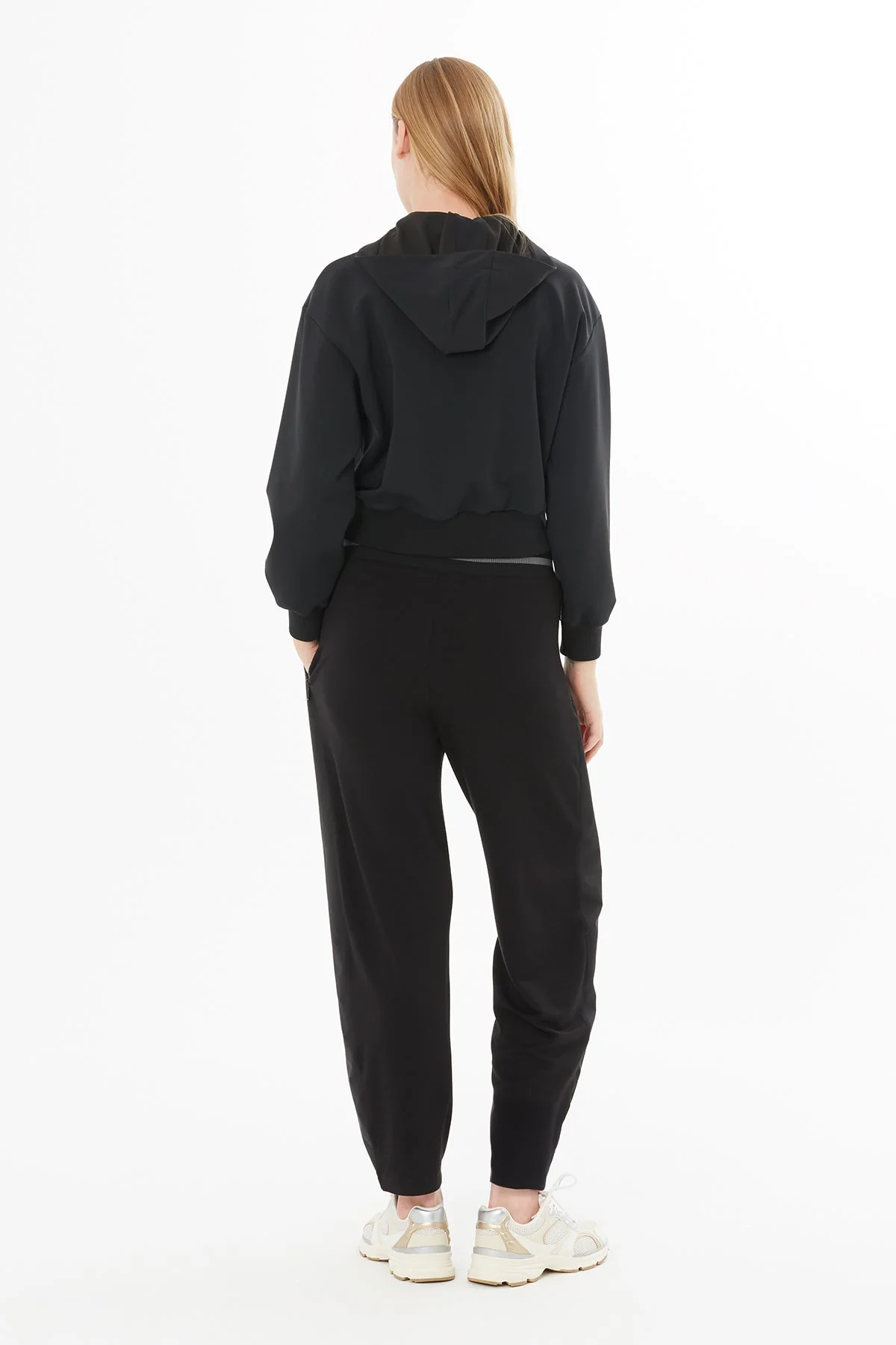 Black Blouse with Front Zip - Image 3