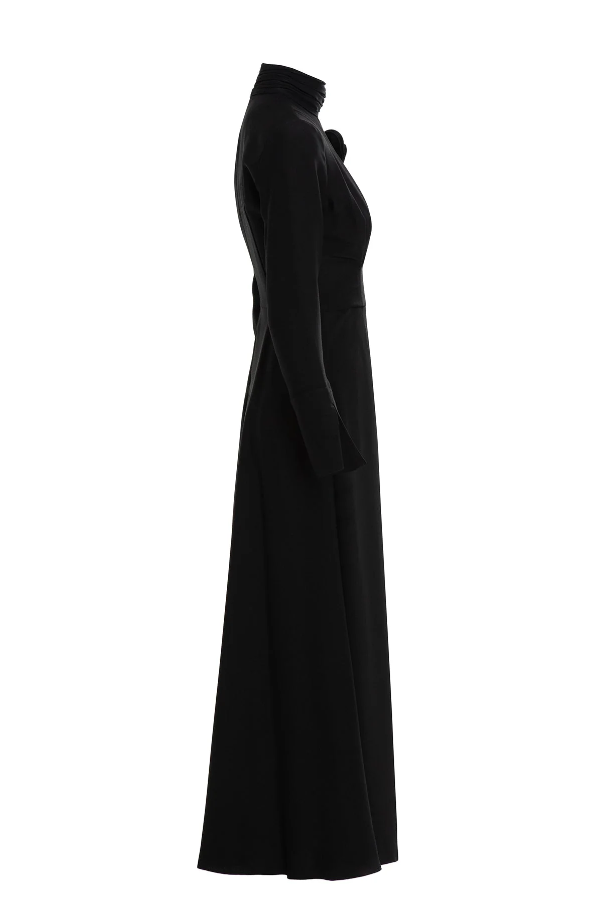 Black Brooch Detail Dress - Image 2