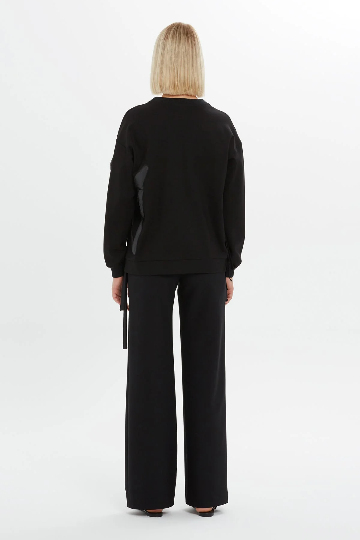 Black Butterfly-Print Sweatshirt - Image 4