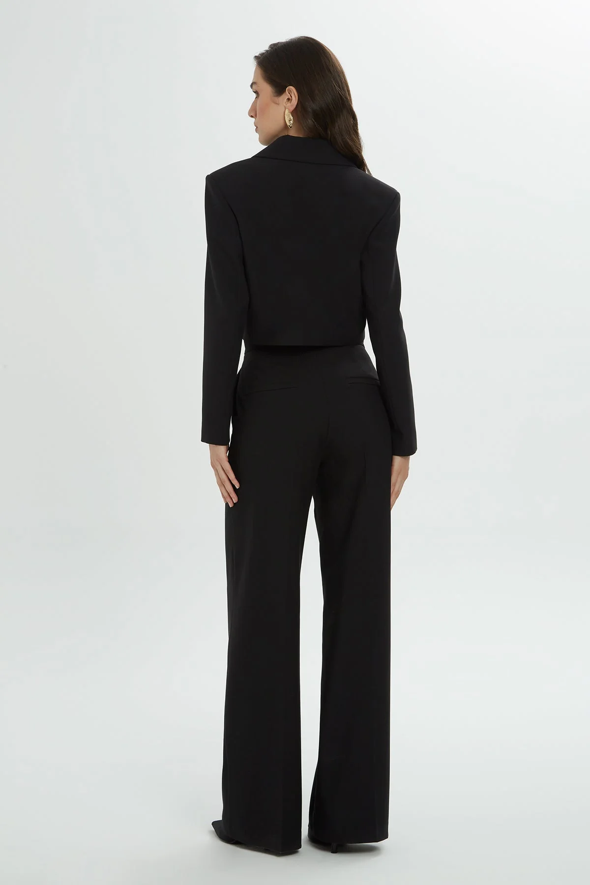 Black Button-Detail Co-Ord Set - Image 5