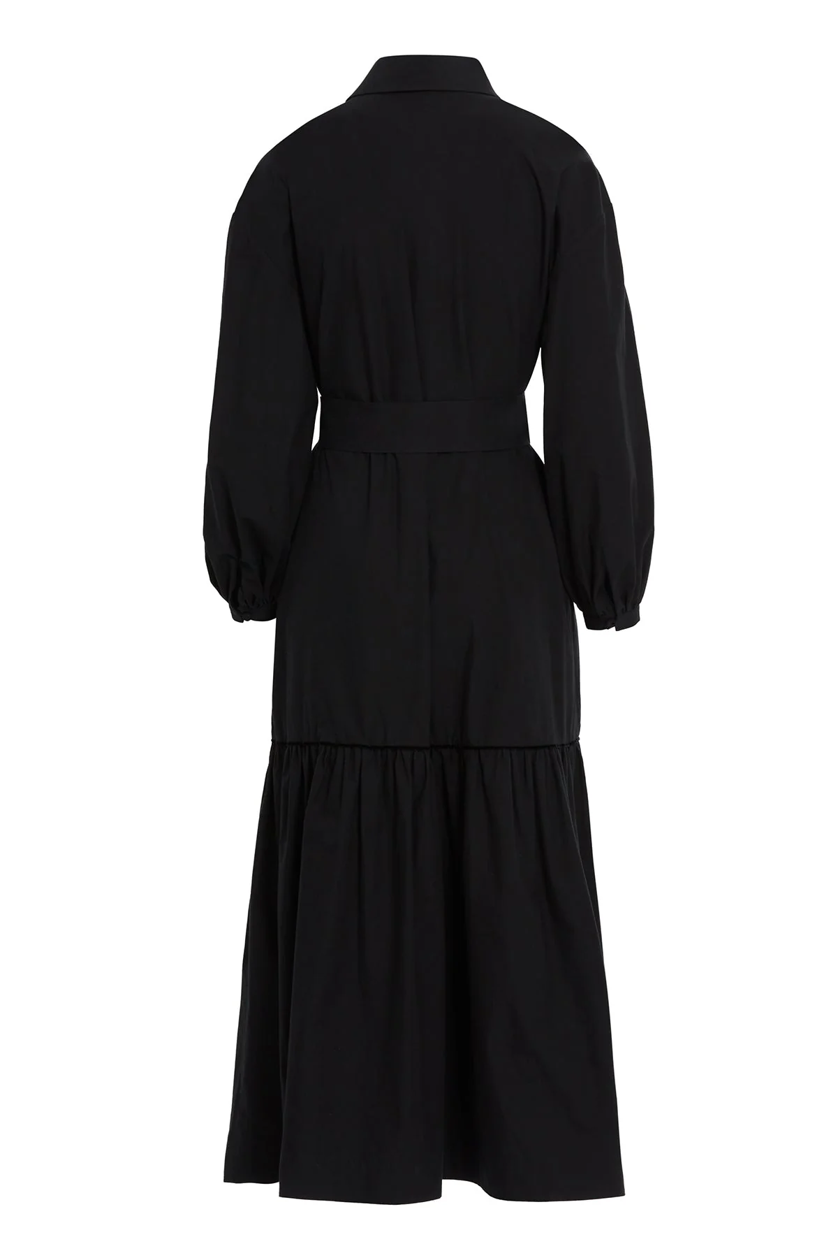 Black Button-Detail Midi Dress - Image 6