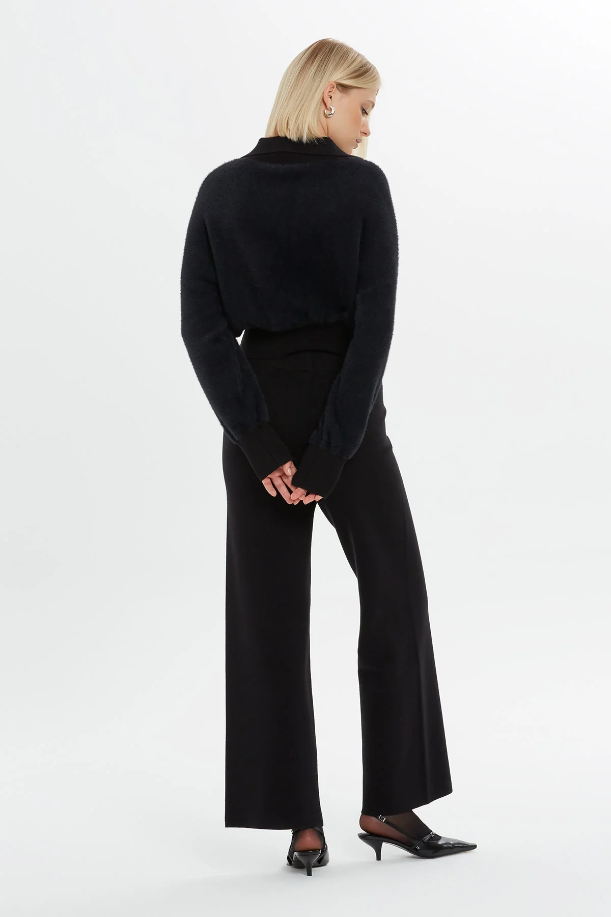 Black Collared Button Sweater - Image 4