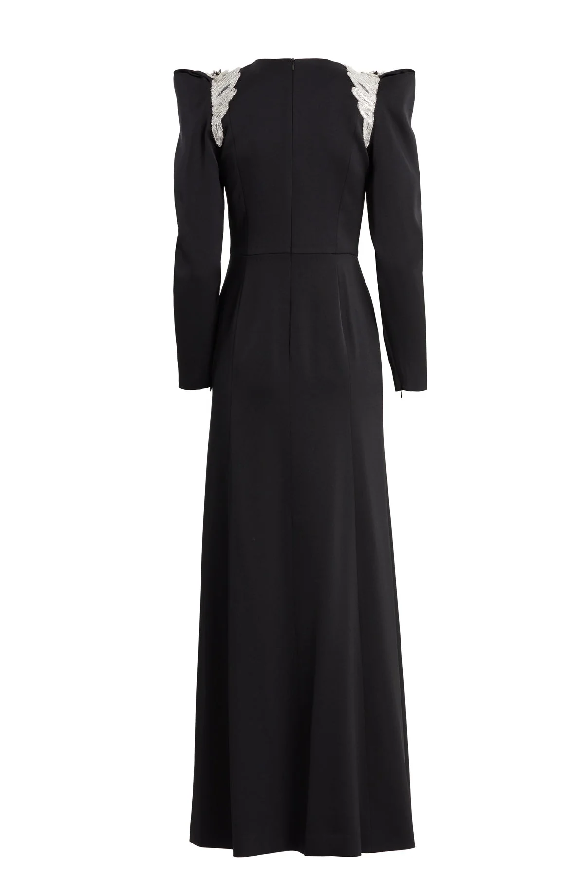 Black Embellished Slit Detail Dress - Image 3