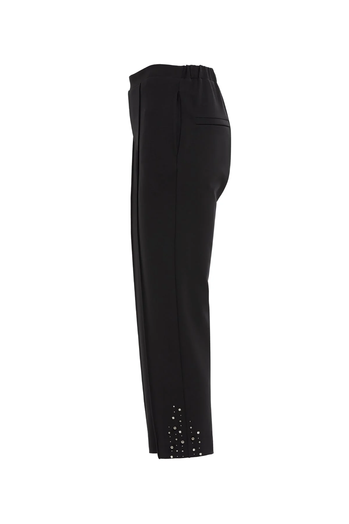 Black Embroidered-Hem Sweatpants - Image 2