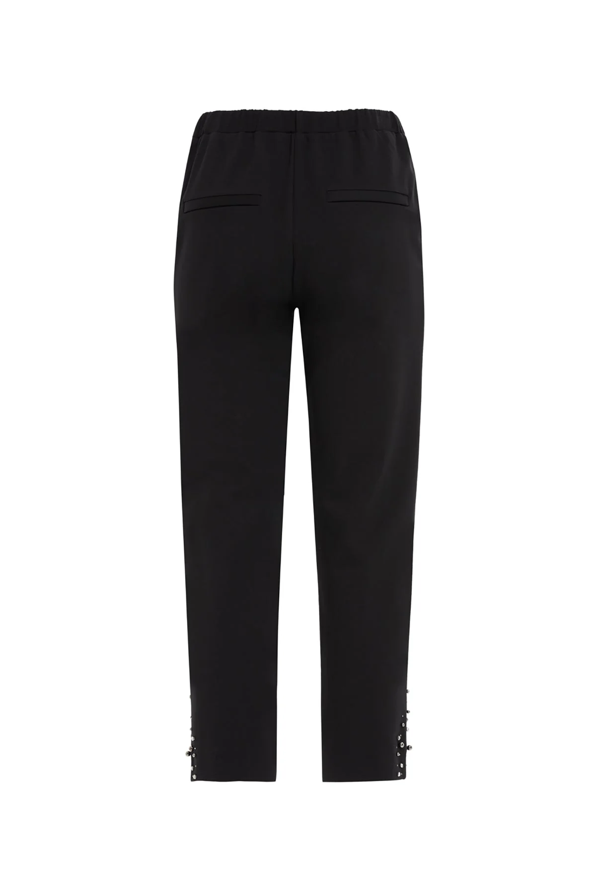 Black Embroidered-Hem Sweatpants - Image 3