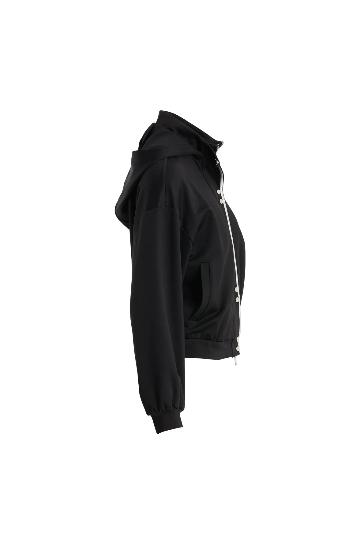 Black Embroidered Hooded Sweatshirt - Image 2