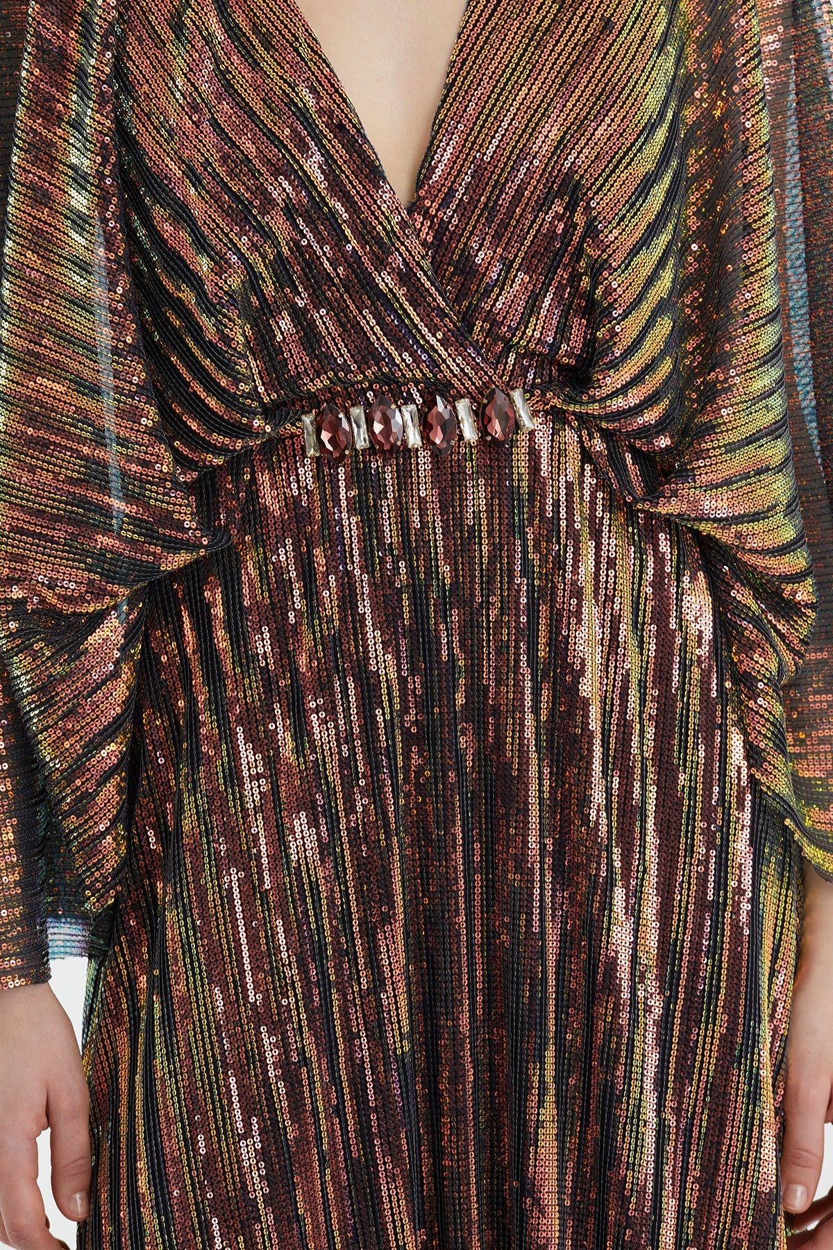 Black Embroidered Maxi Dress - Image 3