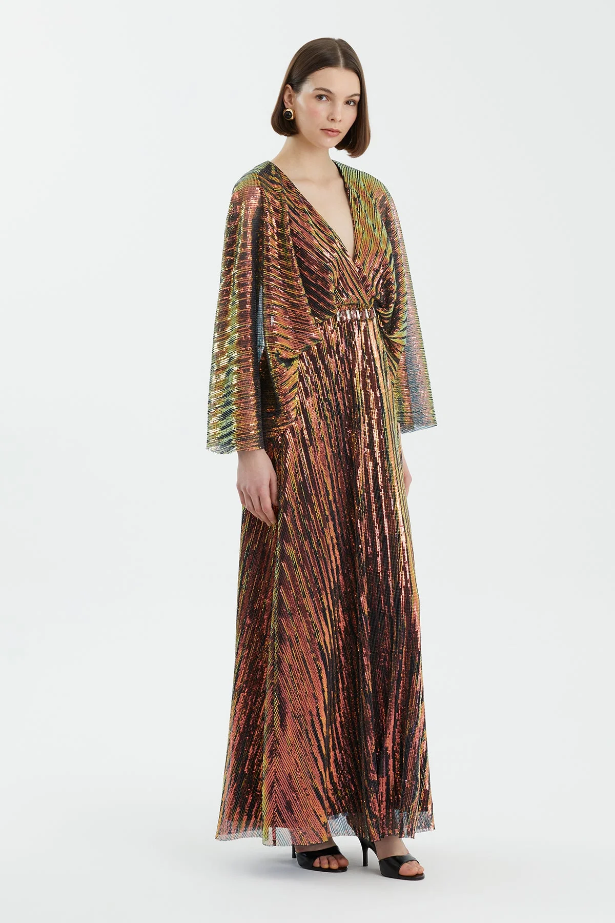 Black Embroidered Maxi Dress - Image 4