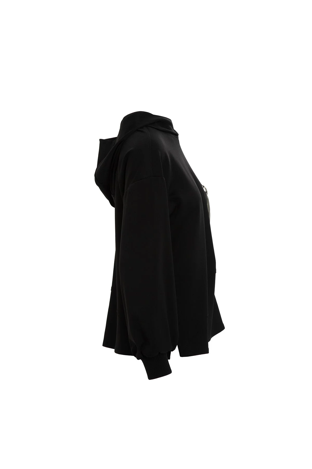 Black Gathered Sweatshirt - Image 2