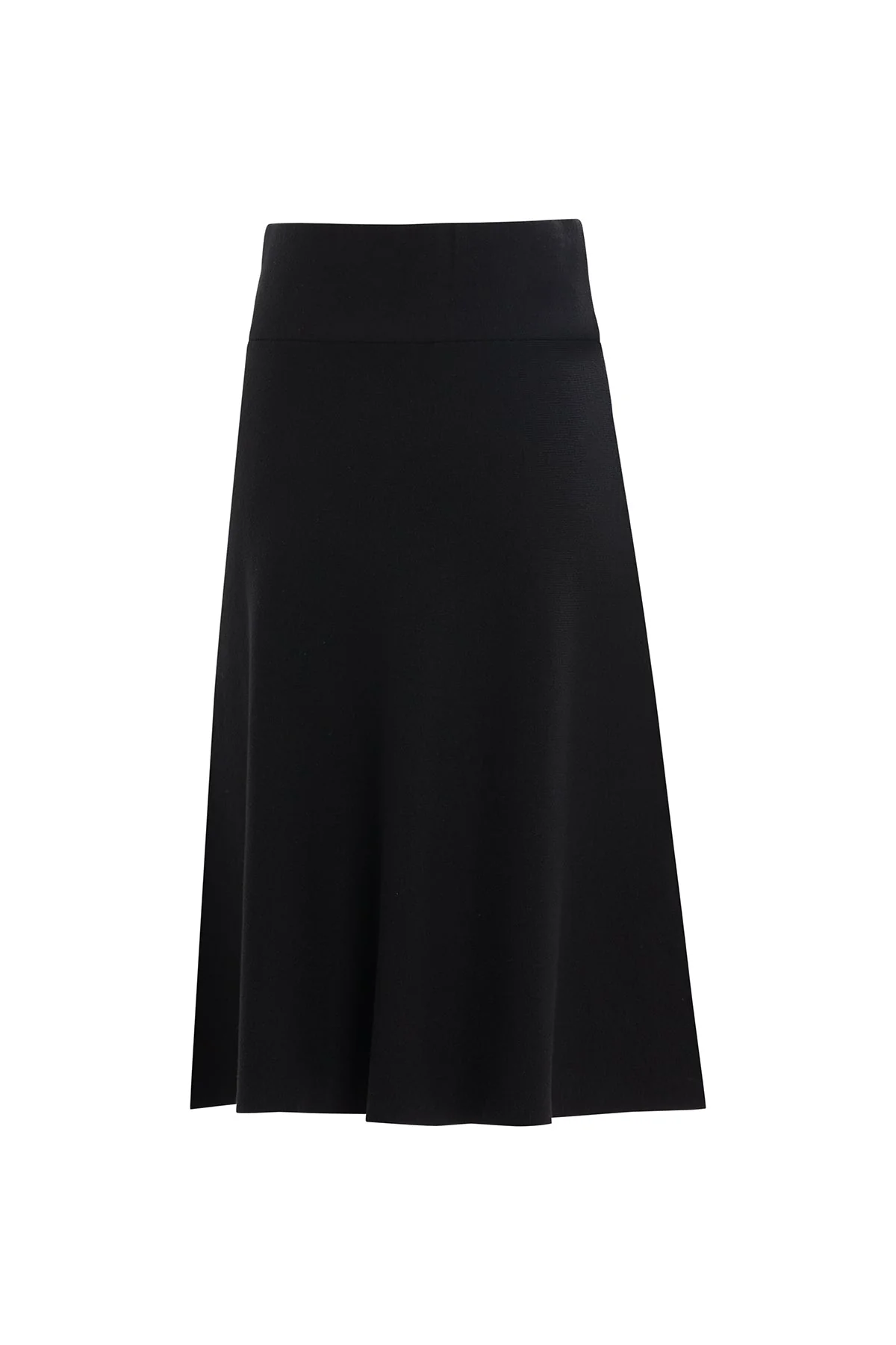 Black High-Waist Midi Skirt - Image 3