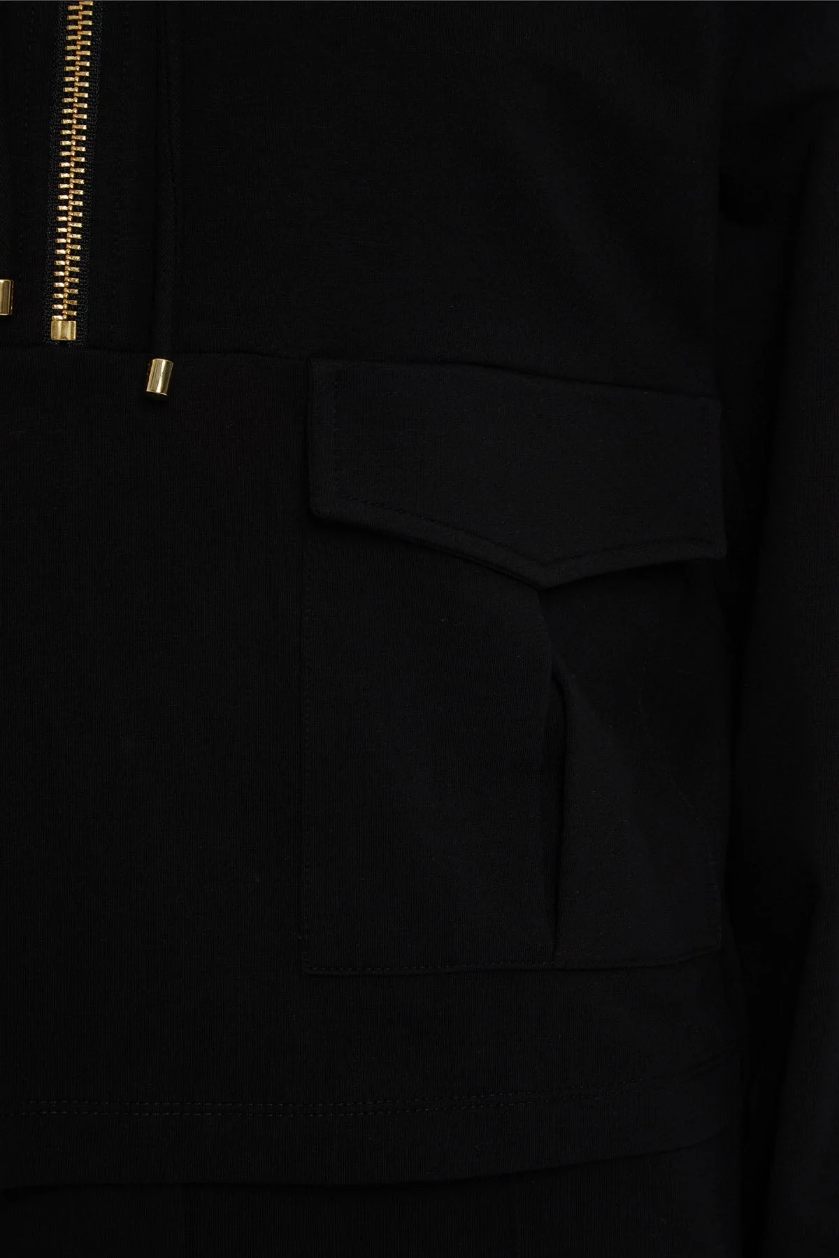 Black Hooded Cargo-Pocket Tracksuit - Image 3