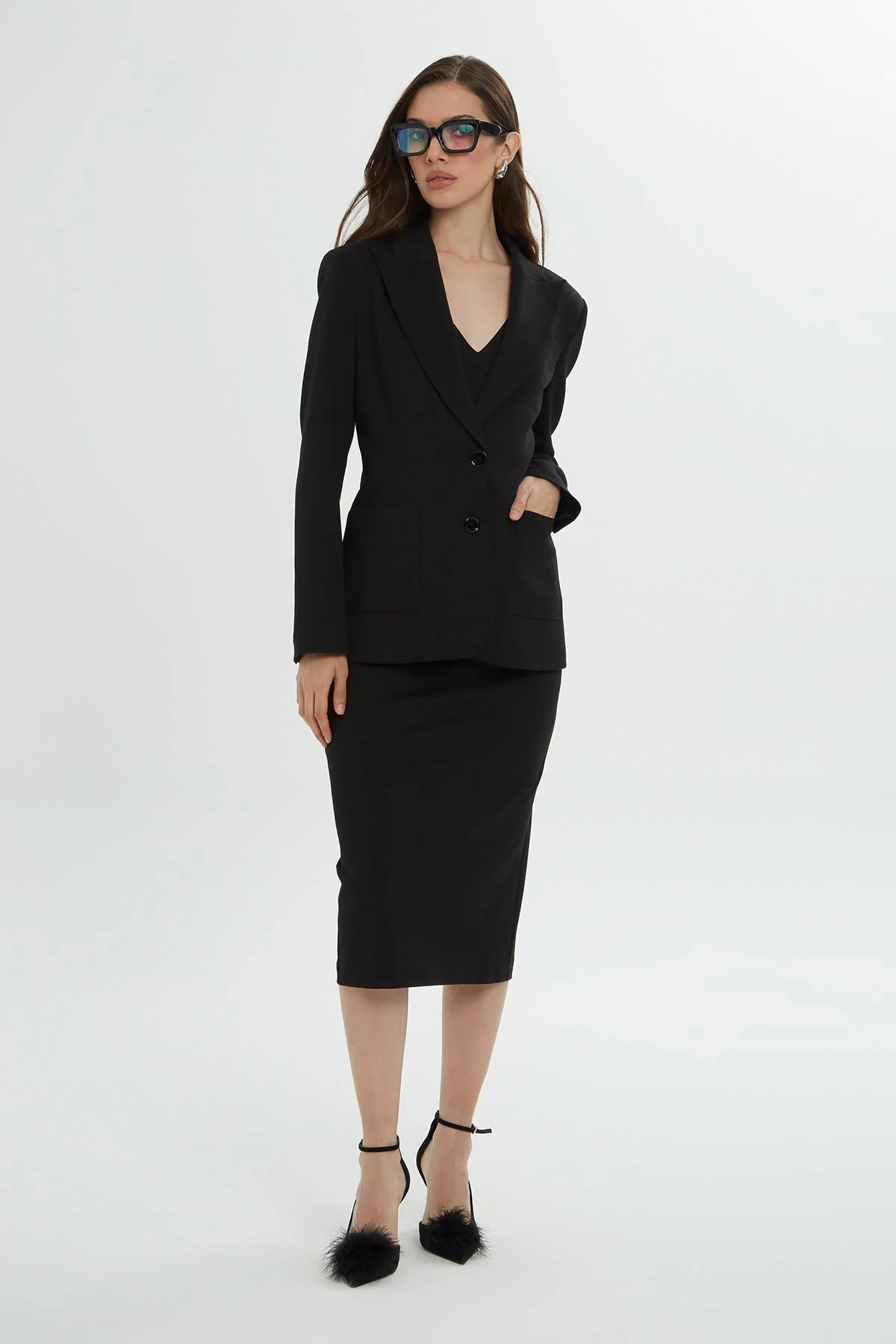 Black Jacket Co-Ord Set - Image 2