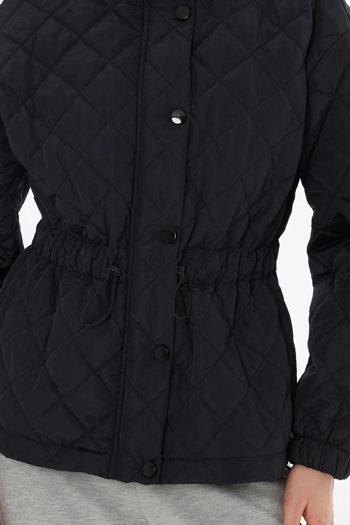 Black Jacket with Elasticated Waist - Image 3