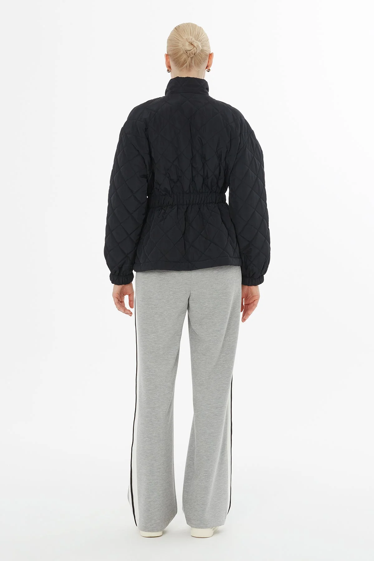 Black Jacket with Elasticated Waist - Image 5