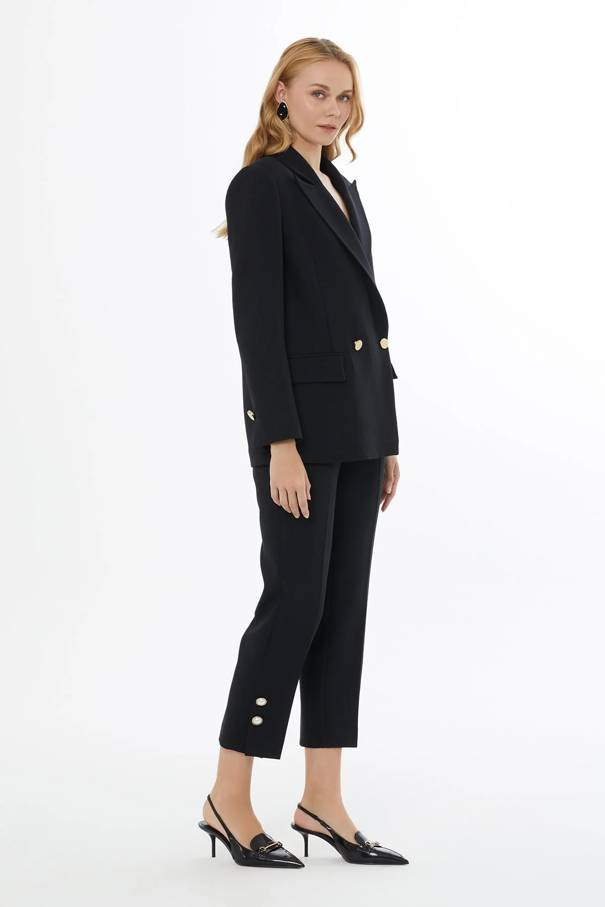 Black Jacket with Front Buttons - Image 3