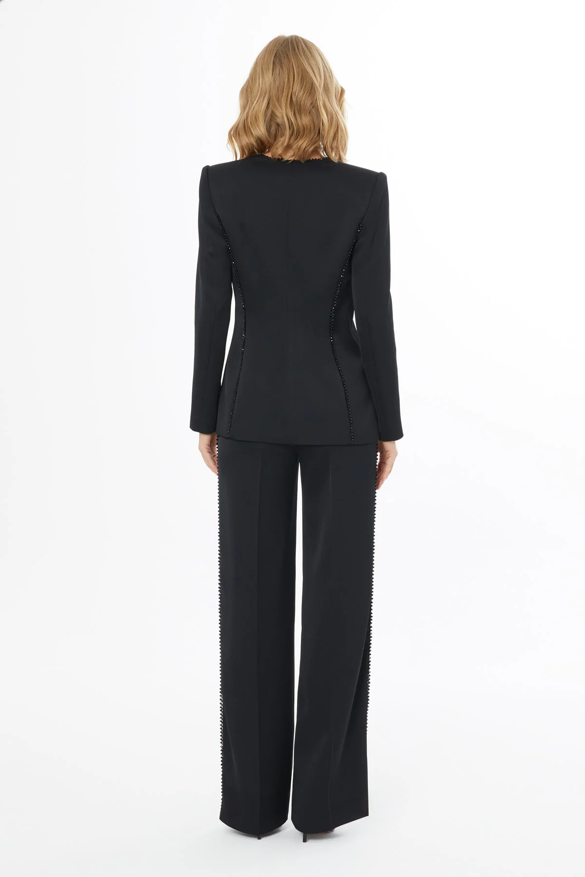 Black Jacket with Stripe Detail - Image 5