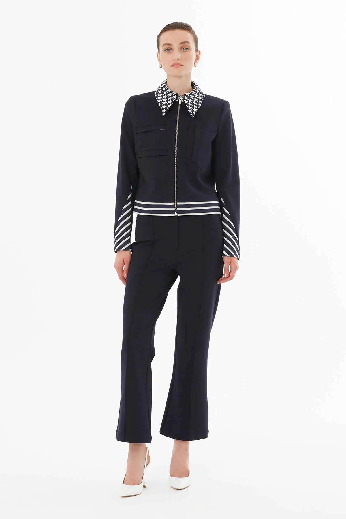 Black Jacket with Zipper Closure