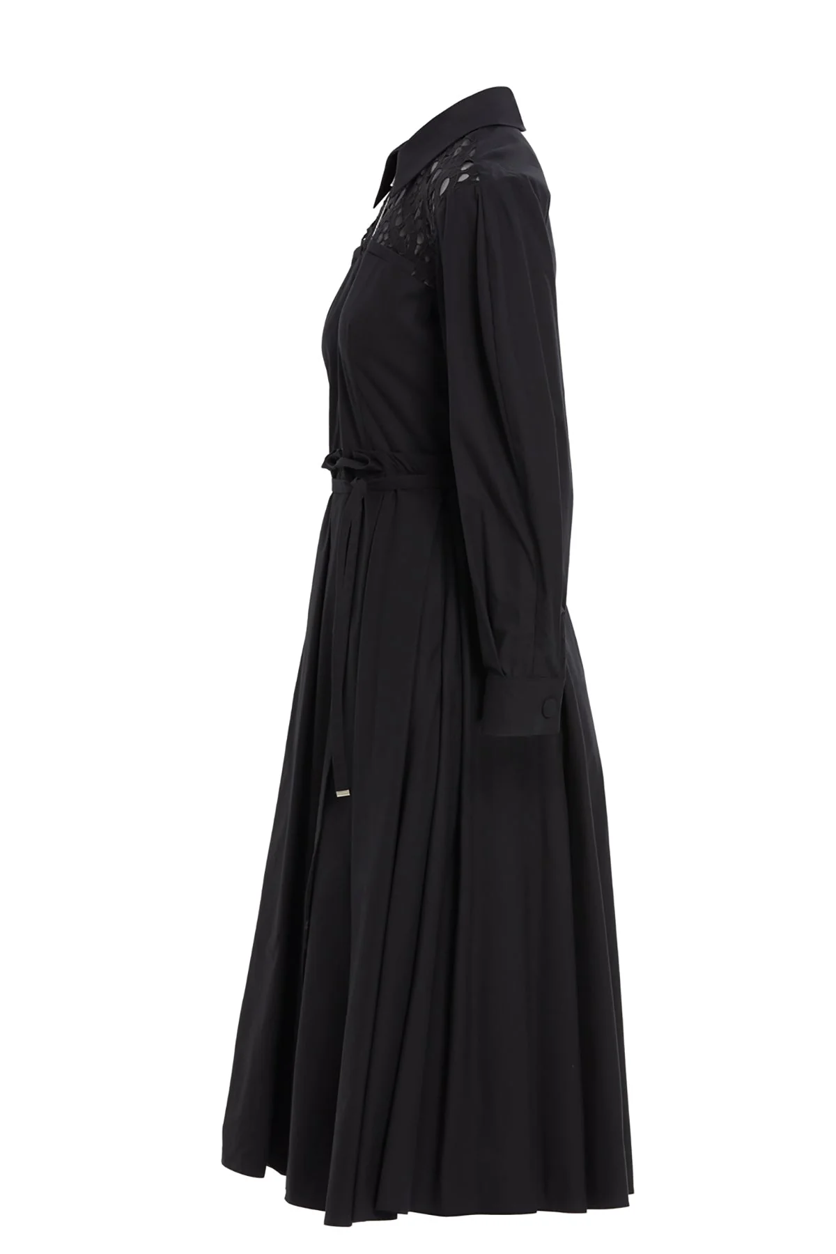 Black Lace Midi Dress - Image 2