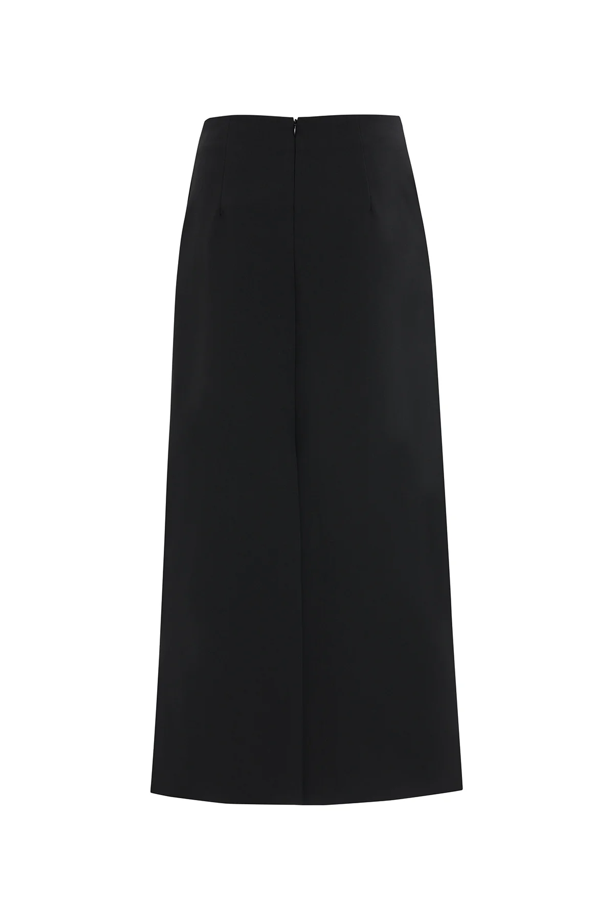 Black Long Skirt with Front and Back Slits - Image 3