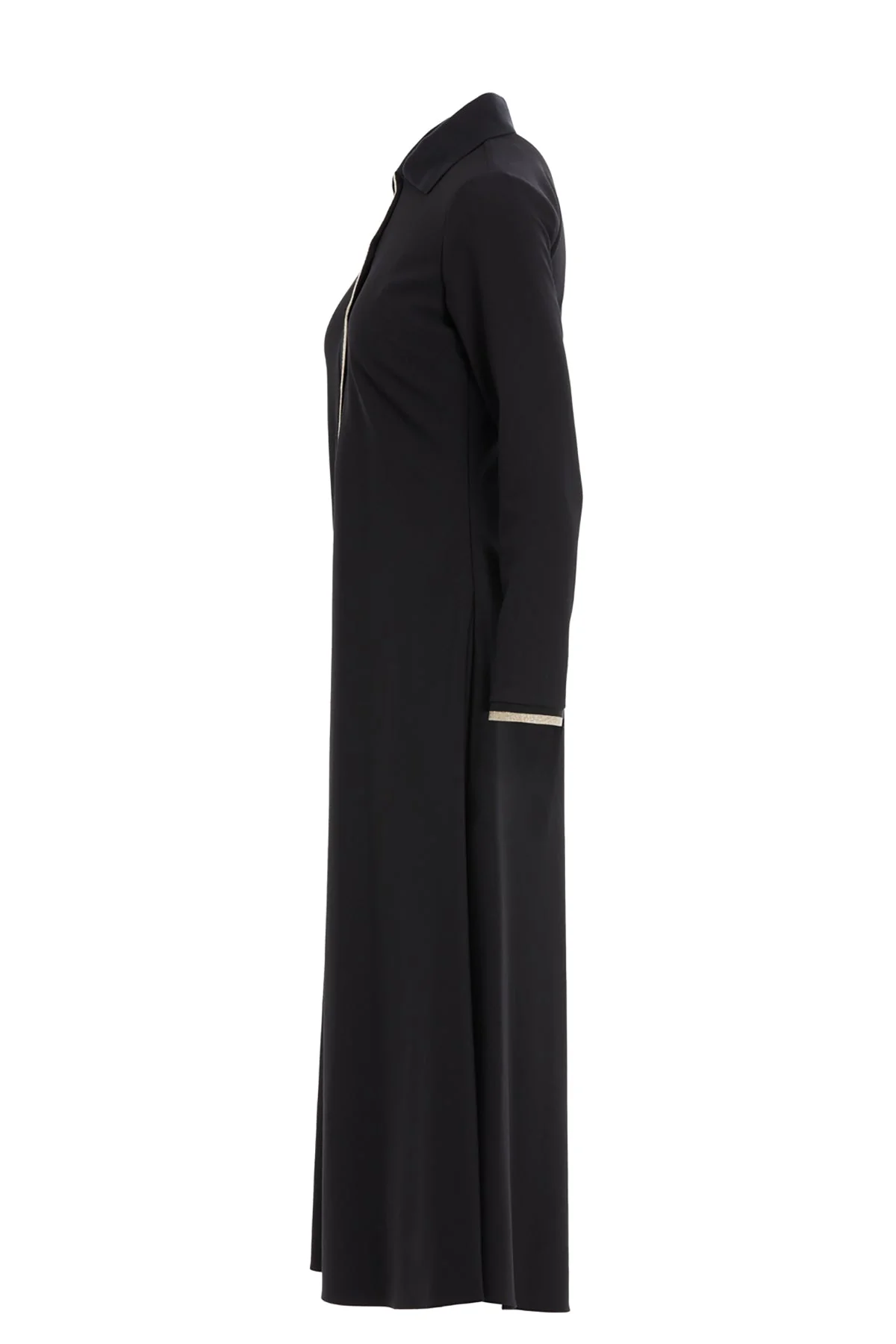 Black Long-Sleeve Midi Dress - Image 2