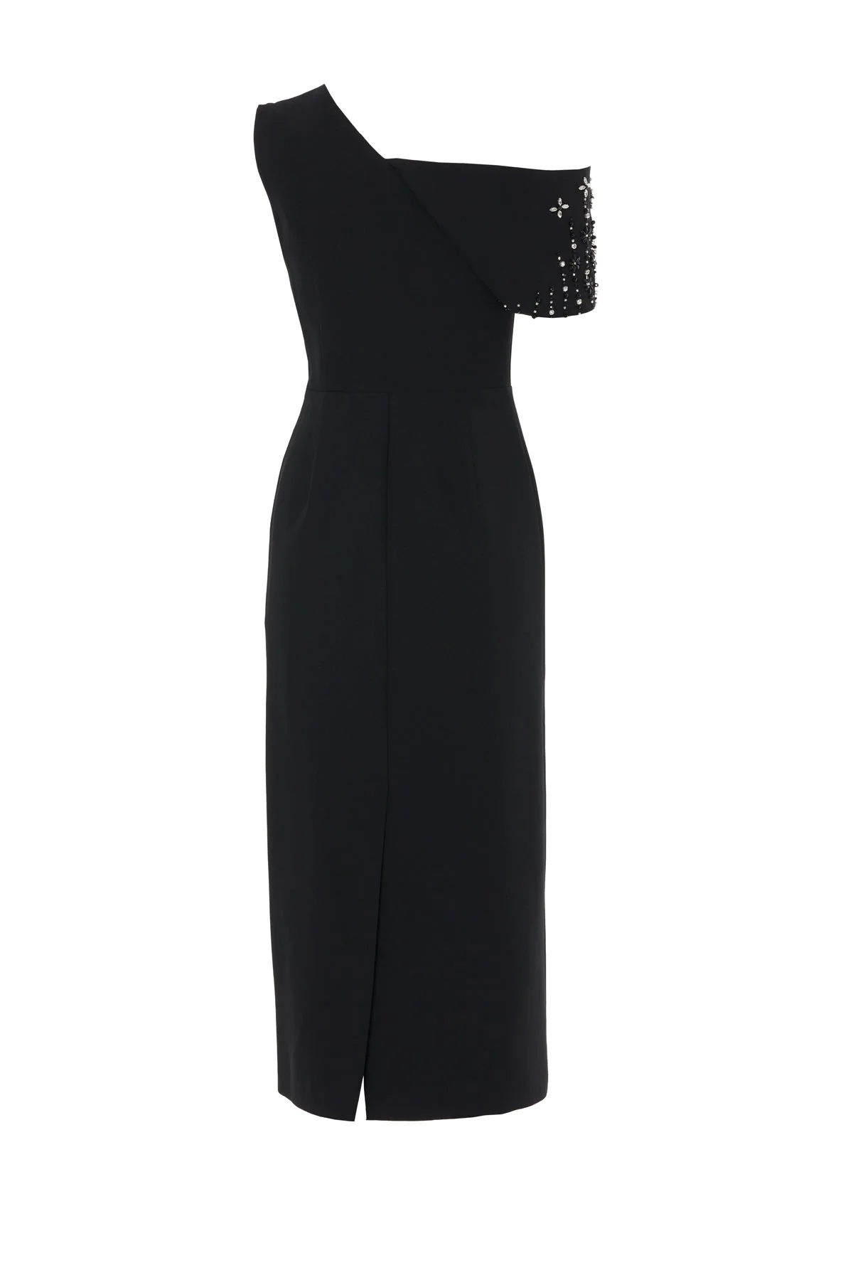Black Low-Shoulder Maxi Dress - Image 3