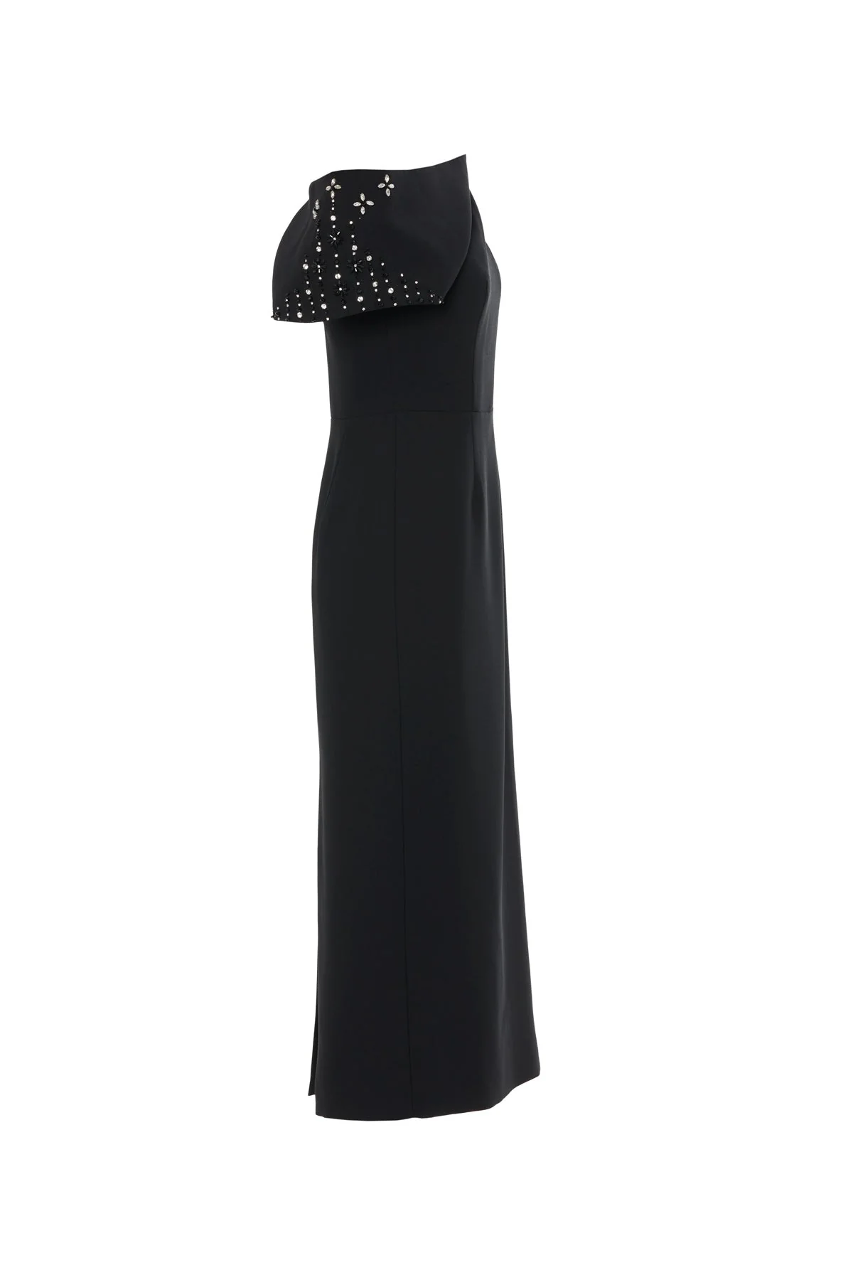 Black Low-Shoulder Maxi Dress - Image 4