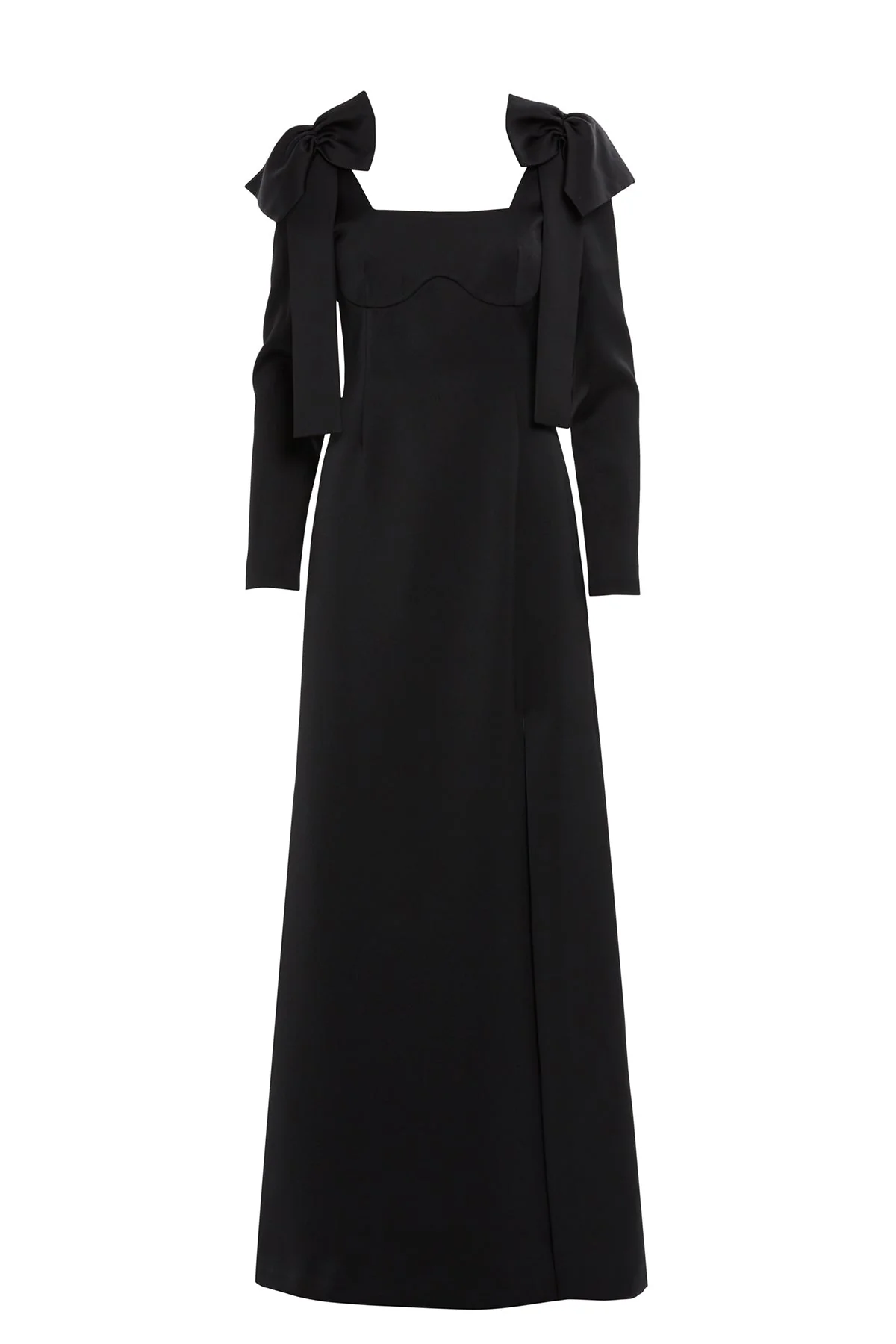Black Maxi Bow Detail Dress