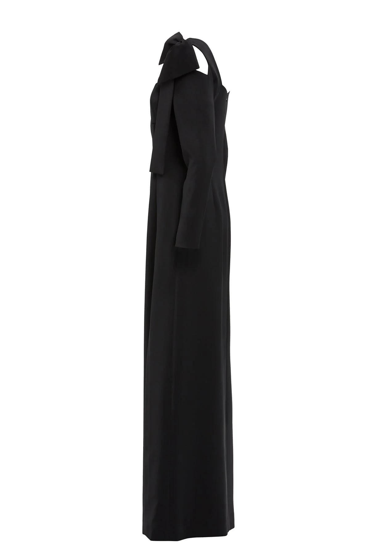 Black Maxi Bow Detail Dress - Image 2