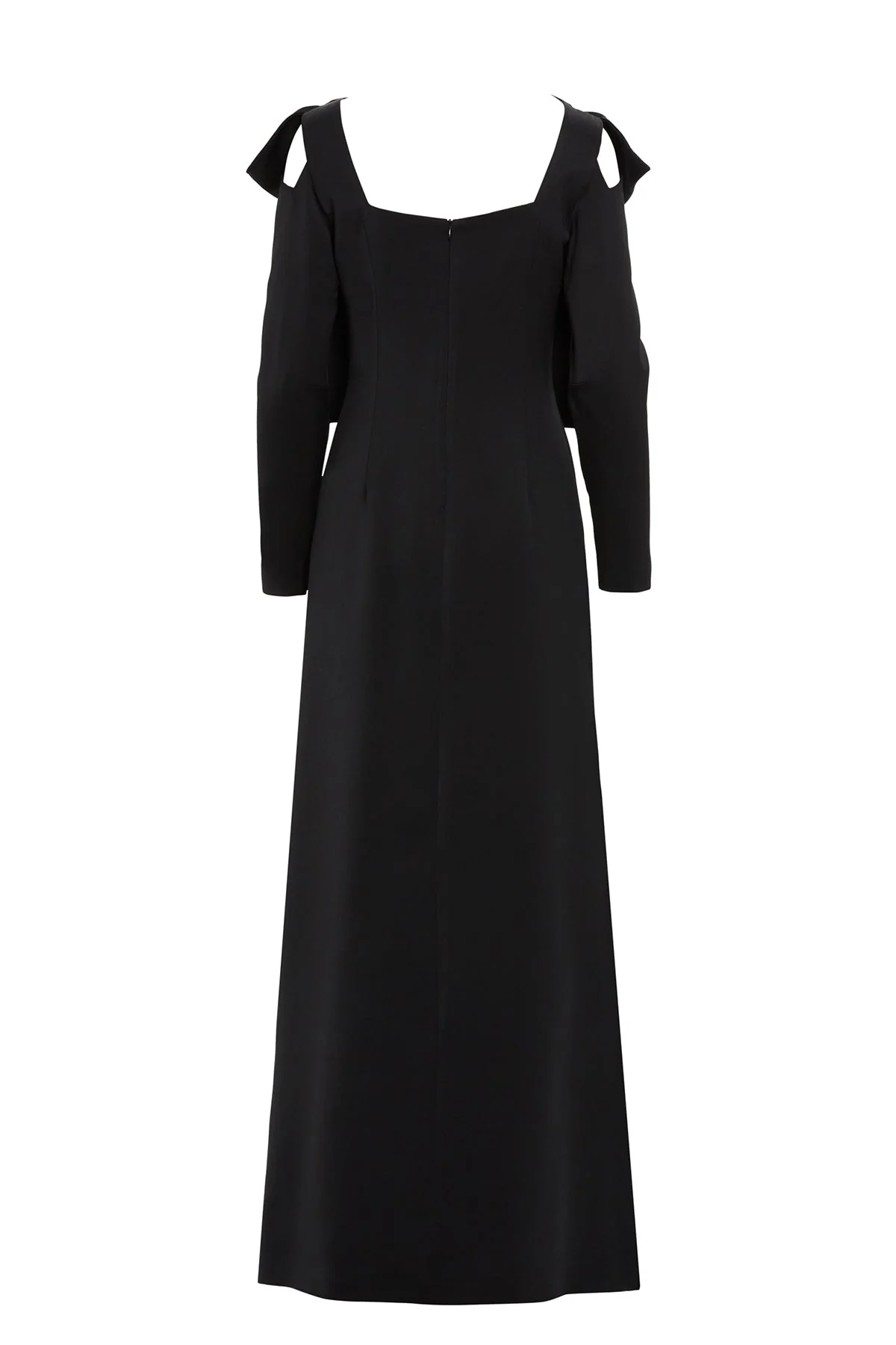Black Maxi Bow Detail Dress - Image 3